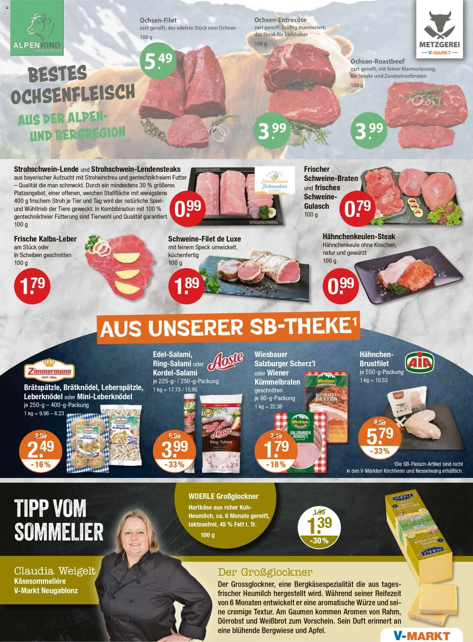 V-Markt - Schwaben / Oberbayern – gültig ab 13.11.2025 | Seite: 7 | Produkte: Spiel, Hahnchen, Gulasch, Steak