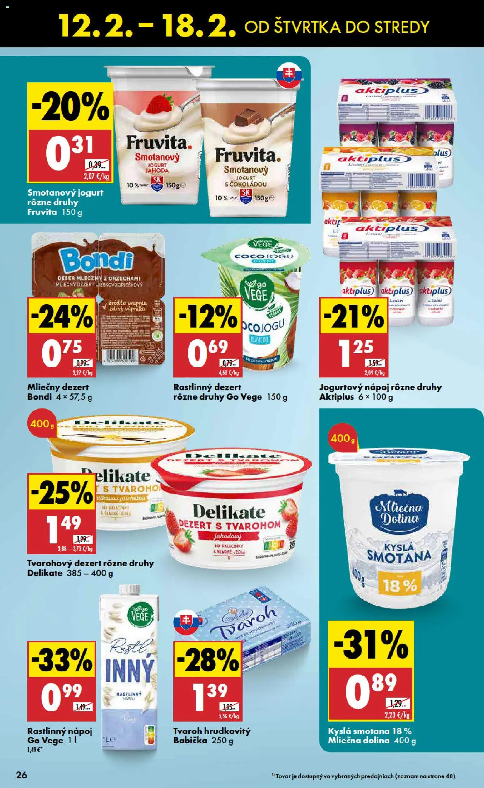 Nové Biedronka akcie – leták je platný od 12.02.2026 | Strana: 26 | Produkty: Jogurt, Smotana, Tvaroh
