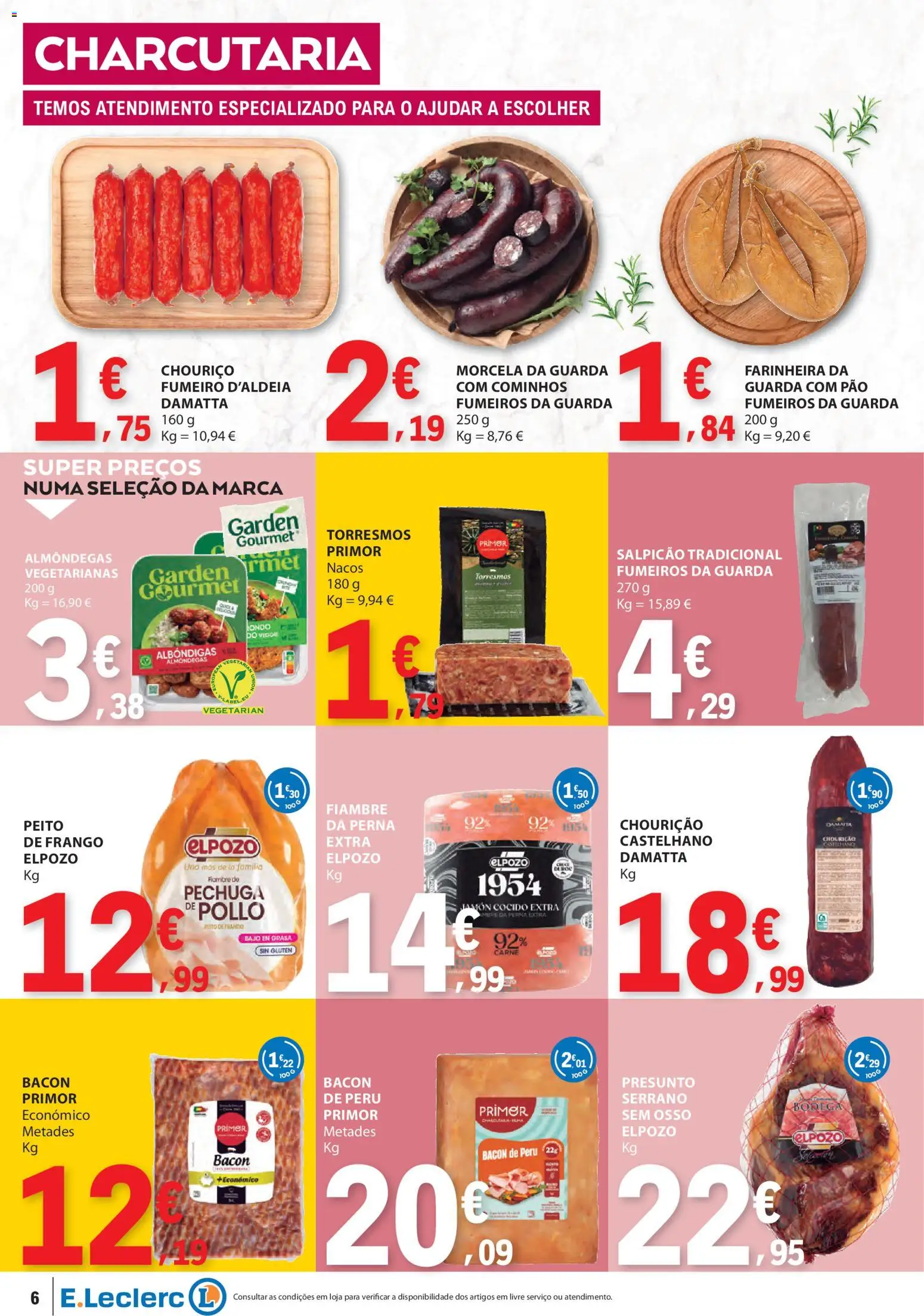 E.Leclerc folheto │ válido de 02.01.2026 | Página: 6 | Produtos: Frango, Peru, Primer, Chouriço