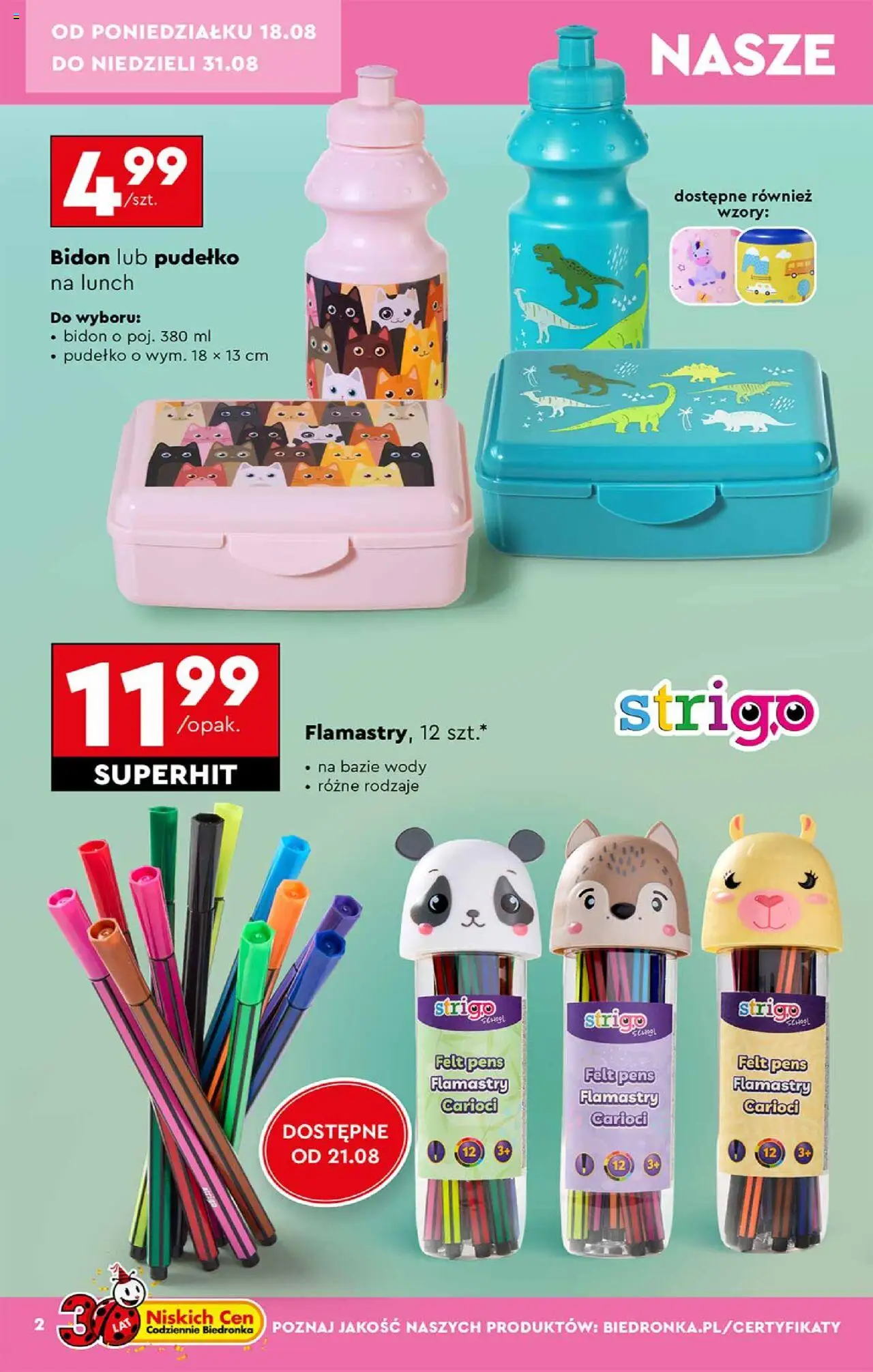Biedronka gazetka - Hity i inspiracje od 18.08.2025 | Strona: 2 | Produkty: Pudełko