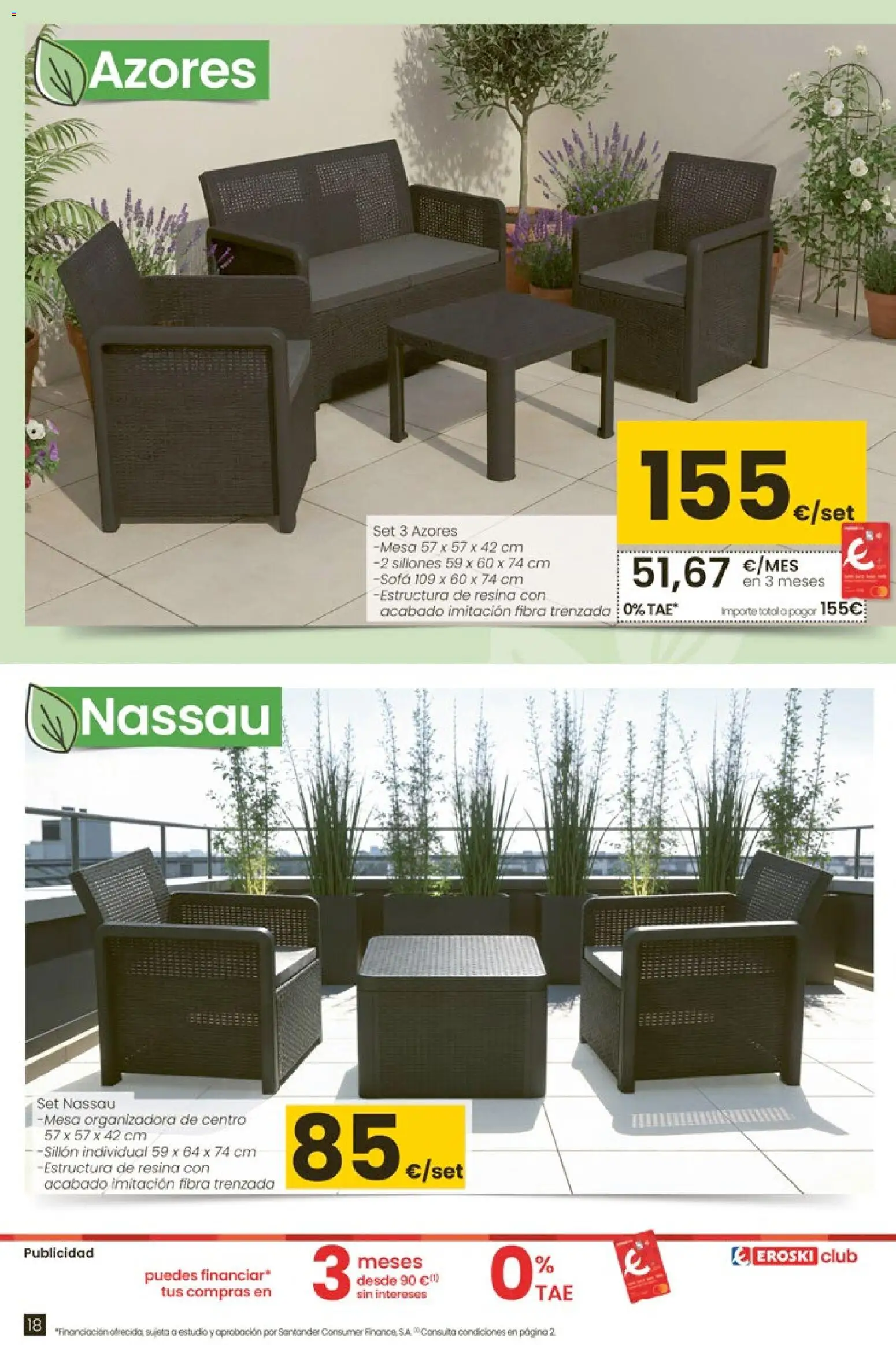Eroski - Qué oasis │ válido desde el 26.03.2026 | Página: 18 | Productos: Sofá, Sillón, Mesa