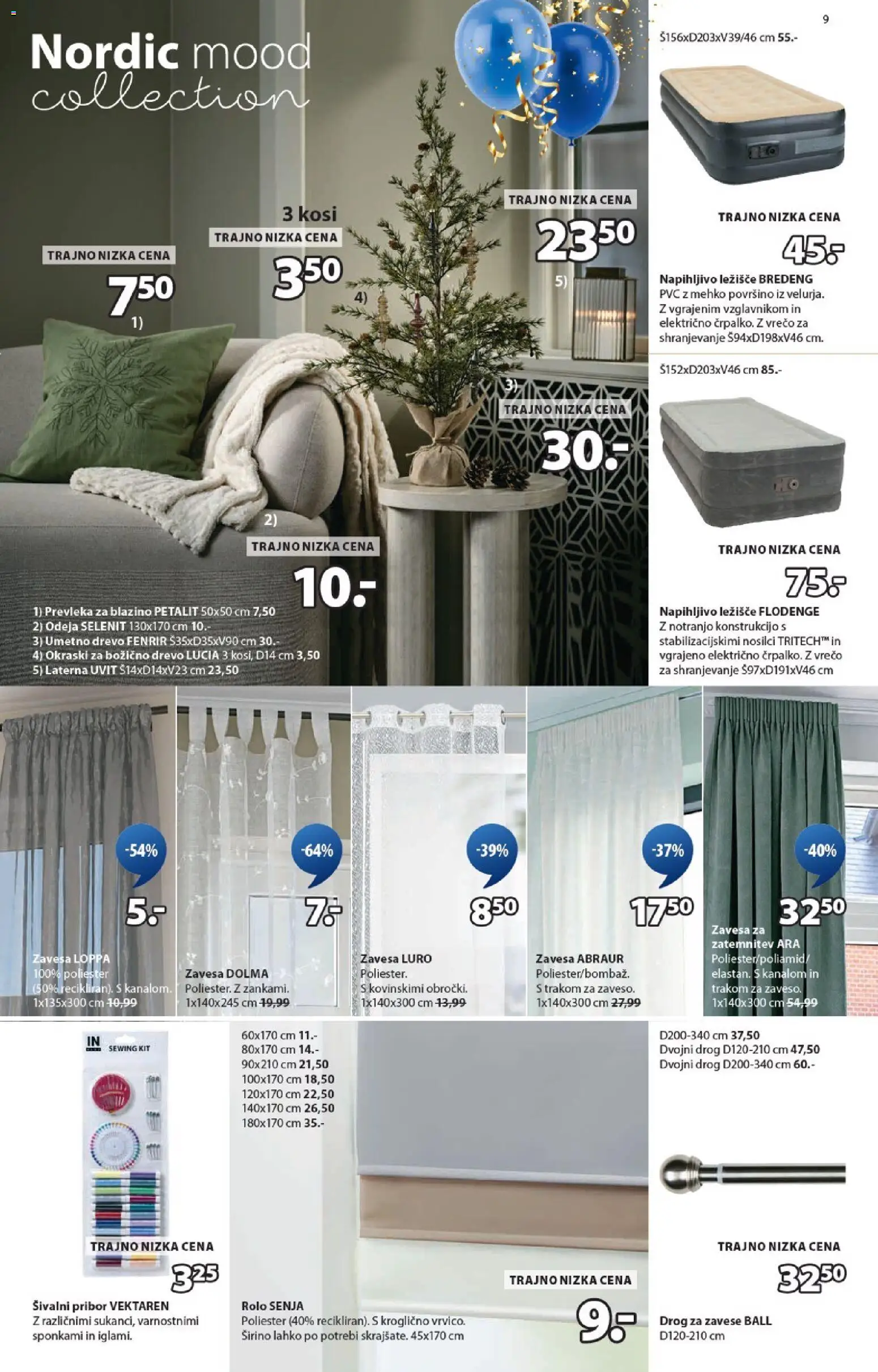 Novi JYSK katalog ponudbe – veljaven od 22.10.2025 | Stran: 9 | Izdelki: Pribor, Ležišče, Rolo, Prevleka