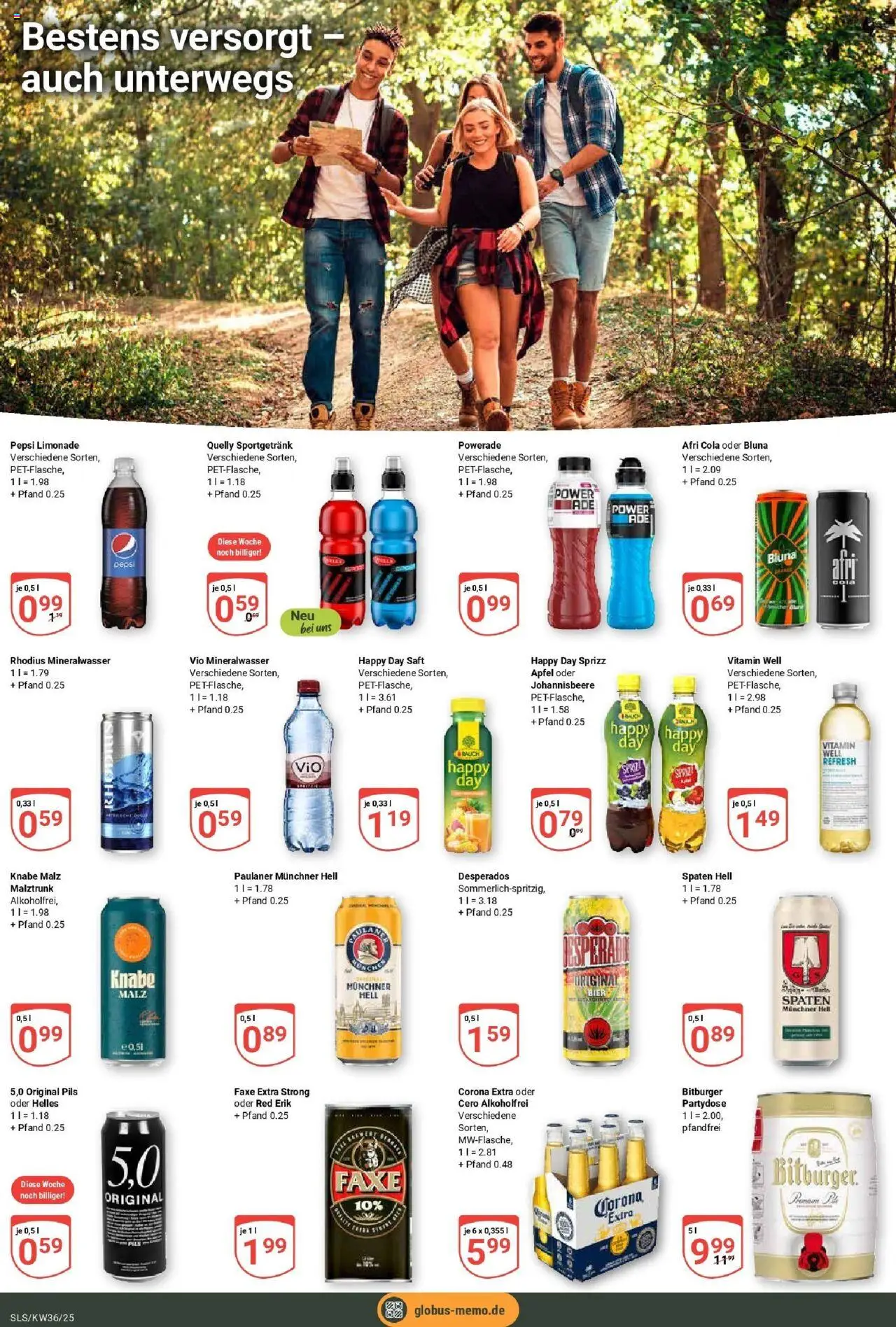 Globus prospekt Saarlouis	 – gültig ab 01.09.2025 | Seite: 19 | Produkte: Bitburger, Äpfel, Limonade, Pepsi