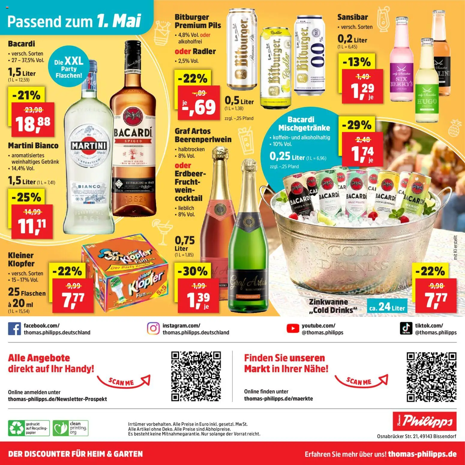 Thomas Philipps Prospekt – gültig ab 27.04.2026 | Seite: 29 | Produkte: Bitburger, Cola, Mango, Wein