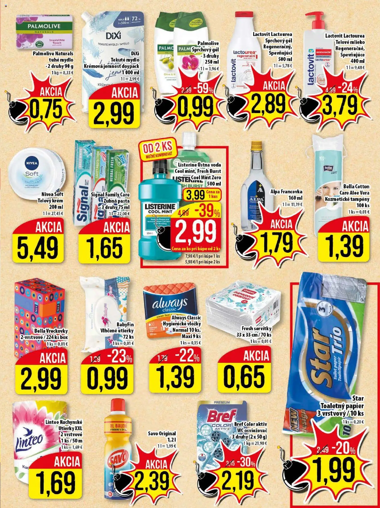 Nové Klas akcie – leták je platný od 05.01.2026 | Strana: 22 | Produkty: Nivea, Mydlo, Ústna voda, Krém