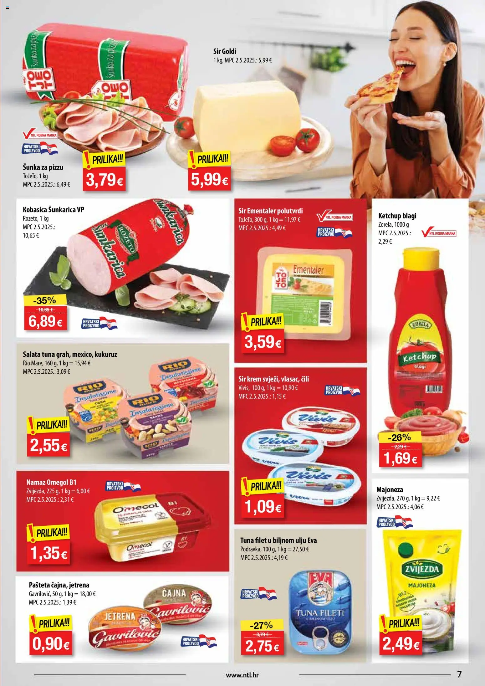 NTL katalog | vrijedi od 29.10.2025 | Stranica: 7 | Proizvodi: Kukuruz, Kobasica, Čili, Tuna