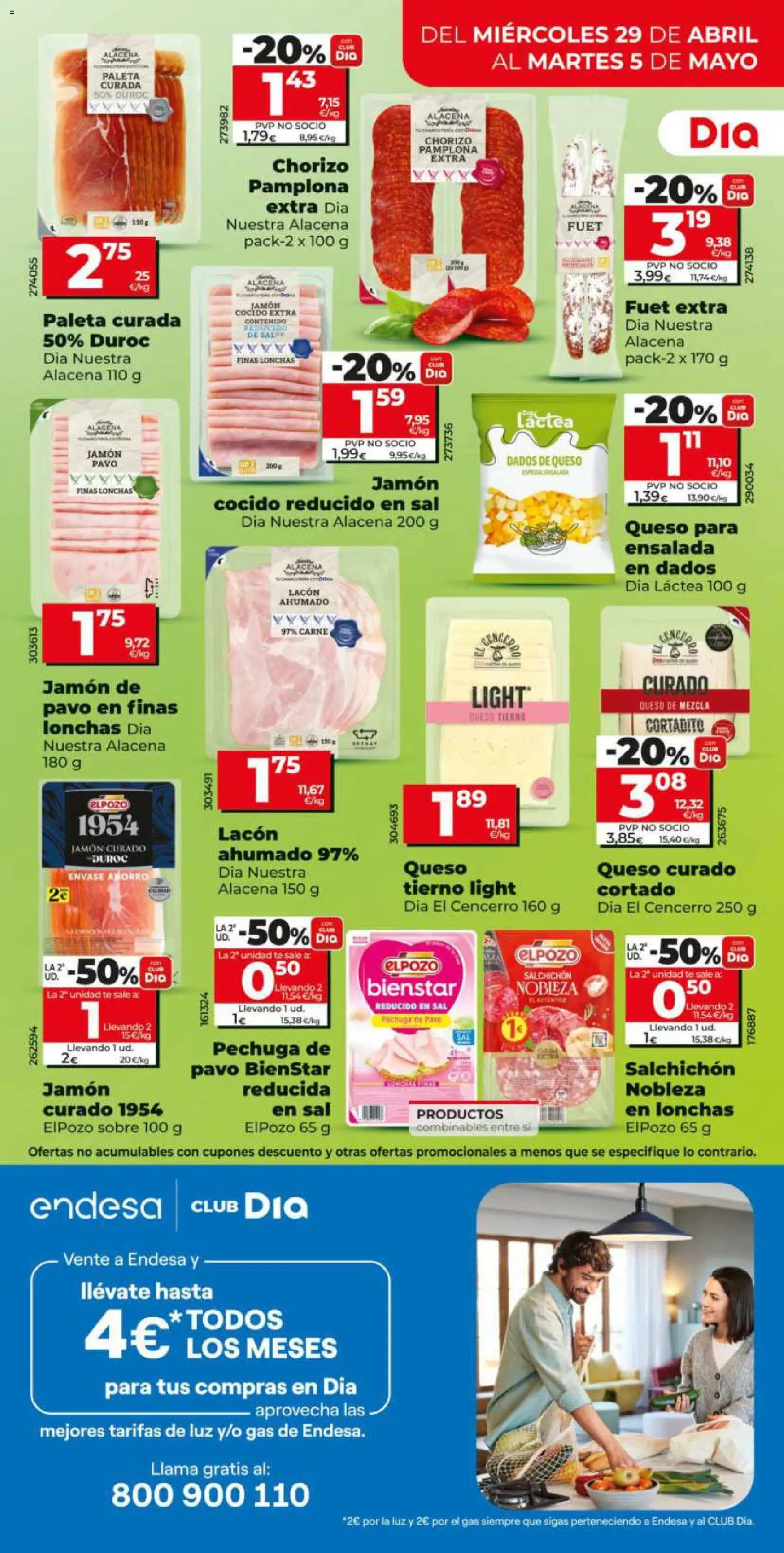 Dia - folleto Market │ válido desde el 29.04.2026 | Página: 7 | Productos: Queso, Jamón, Jamón cocido, Té