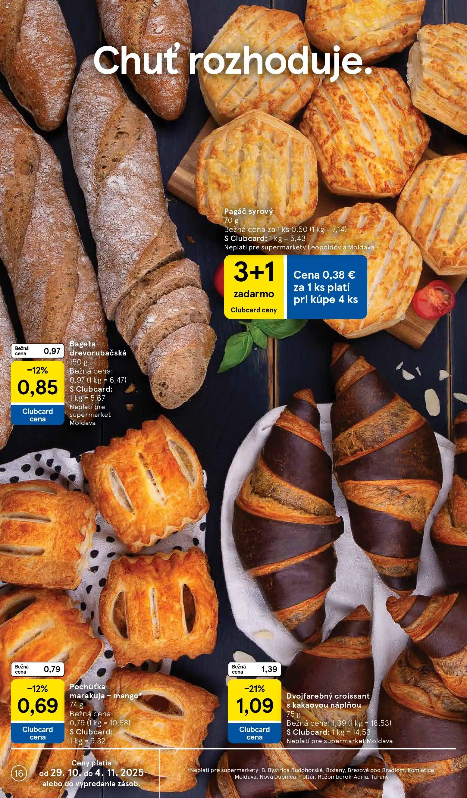 Nové Tesco akcie – leták je platný od 29.10.2025 | Strana: 16 | Produkty: Croissant