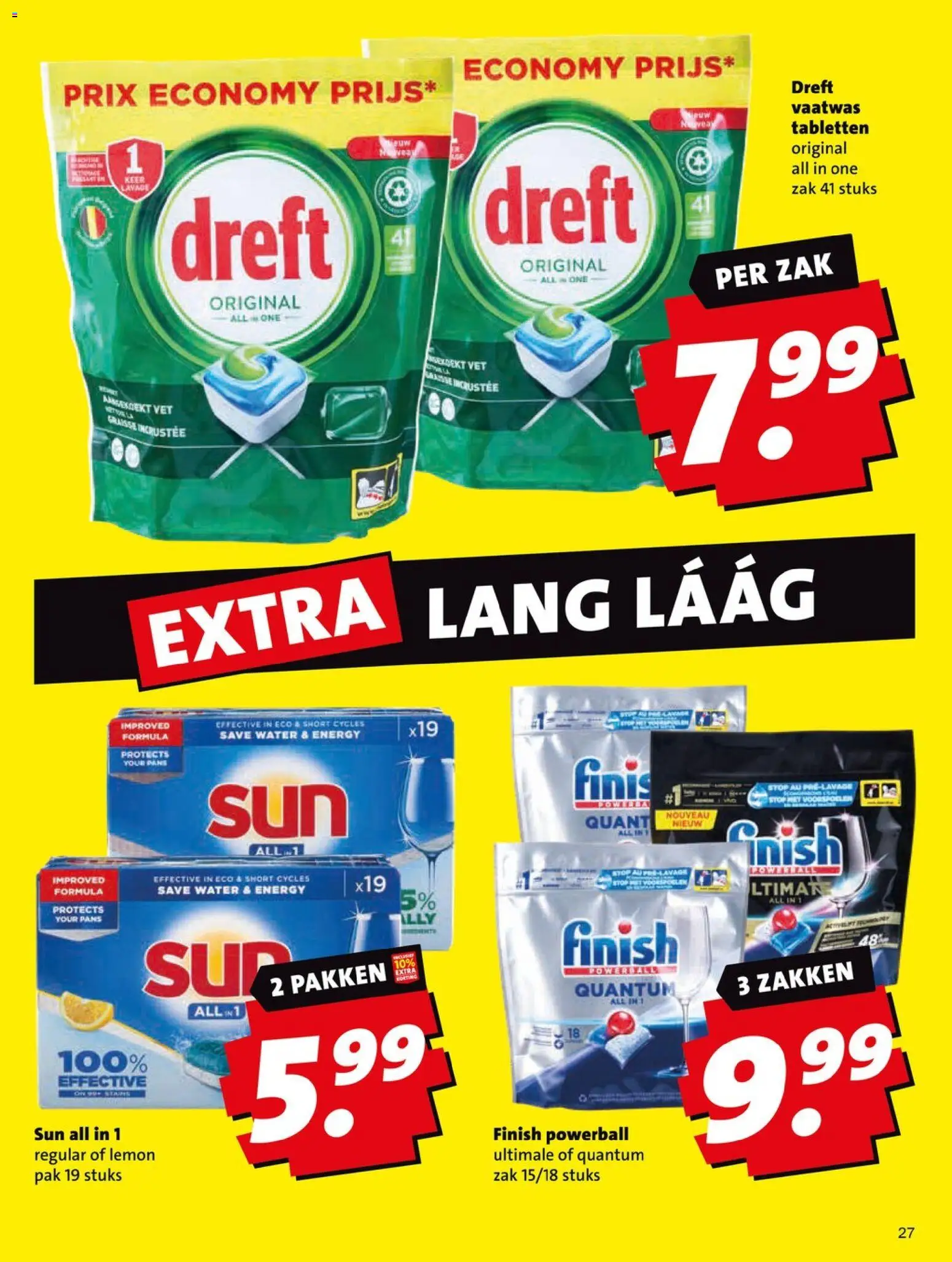 {H1} | Pagina: 27 | Producten: Vaatwas tabletten, Zak, Festék