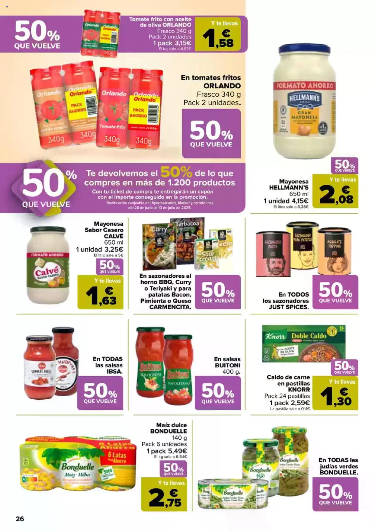Carrefour folleto │ válido desde el 09.06.2025 | Página: 26 | Productos: Queso, Tomates, Οθόνη προβολής, Horno