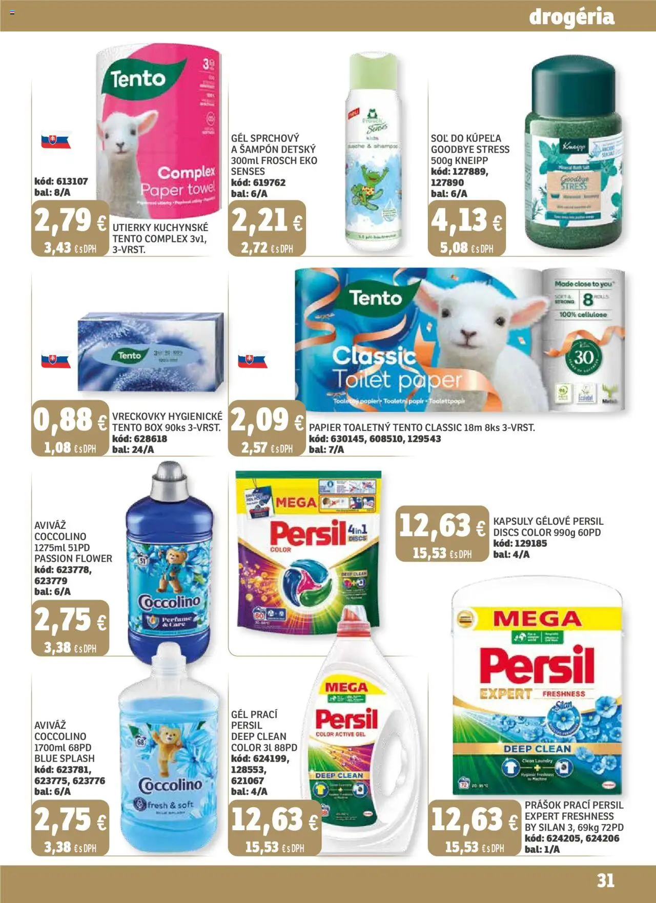 Nové Labaš akcie – leták je platný od 17.10.2025 | Strana: 31 | Produkty: Persil, Šampón, Aviváž, Coccolino