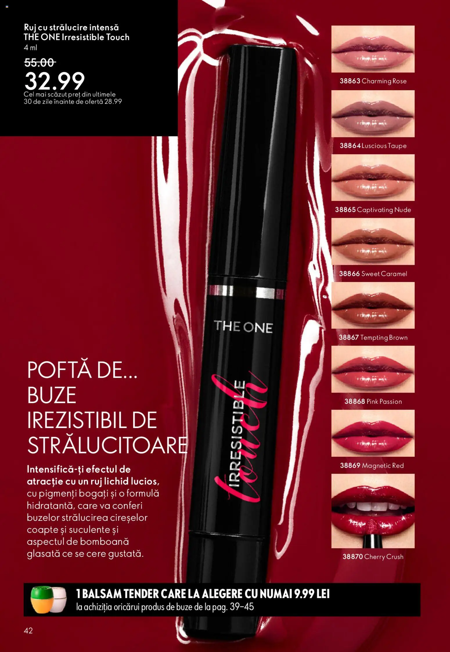 Noul catalog Oriflame – valabil de la 11.02.2026 | Pagină: 42 | Produse: Ruj, Balsam