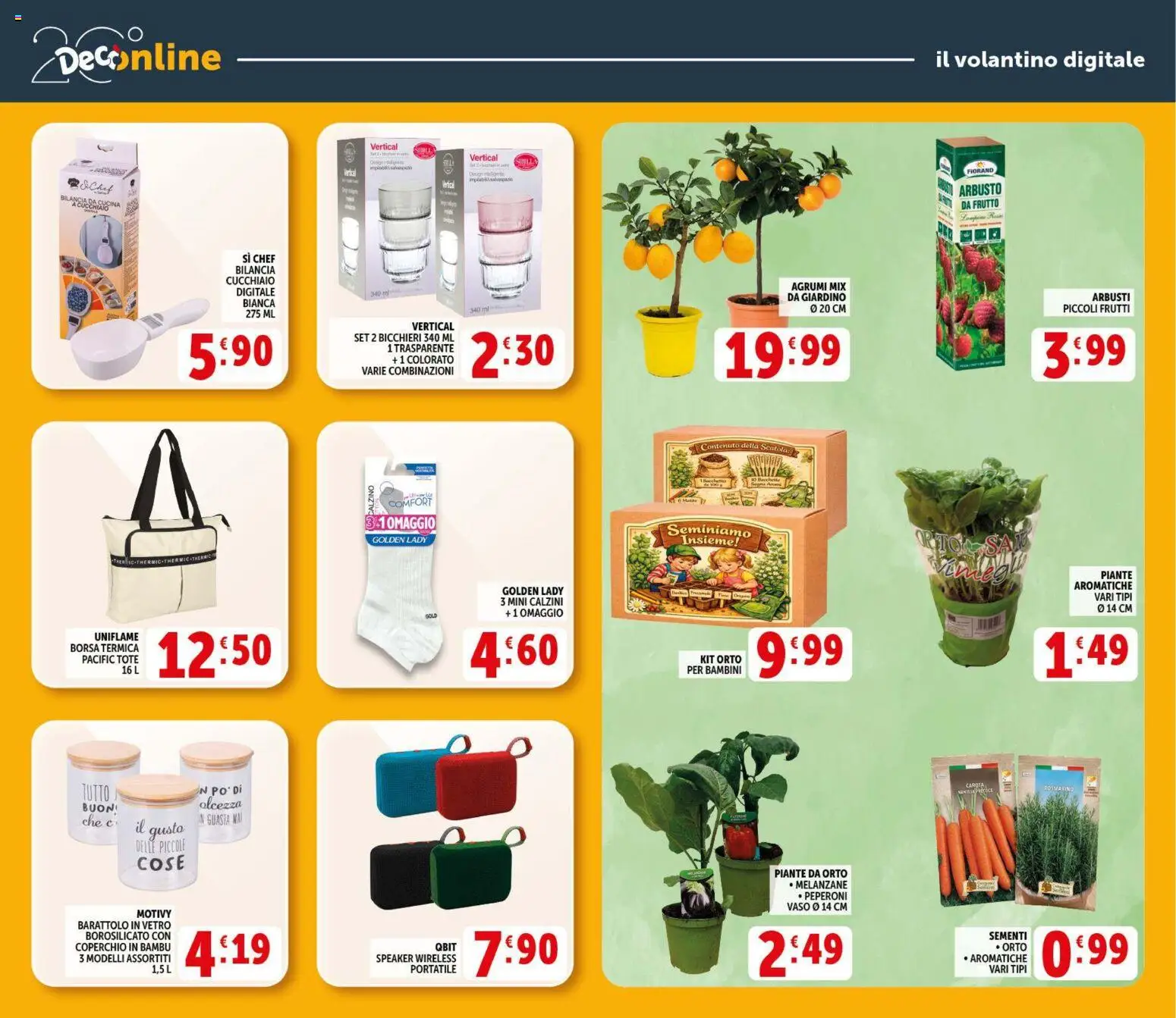 Volantino Decò del 09.04.2026 | Pagina: 35 | Prodotti: Peperoni, Calzini, Borsa, Vaso
