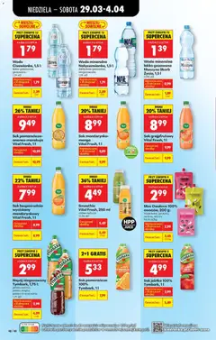 Pogląd oferty "Woda Cisowianka, 1,5 l, lekko gazowana, gazowana" - ważna od 29.03.2026 | Strona: 66