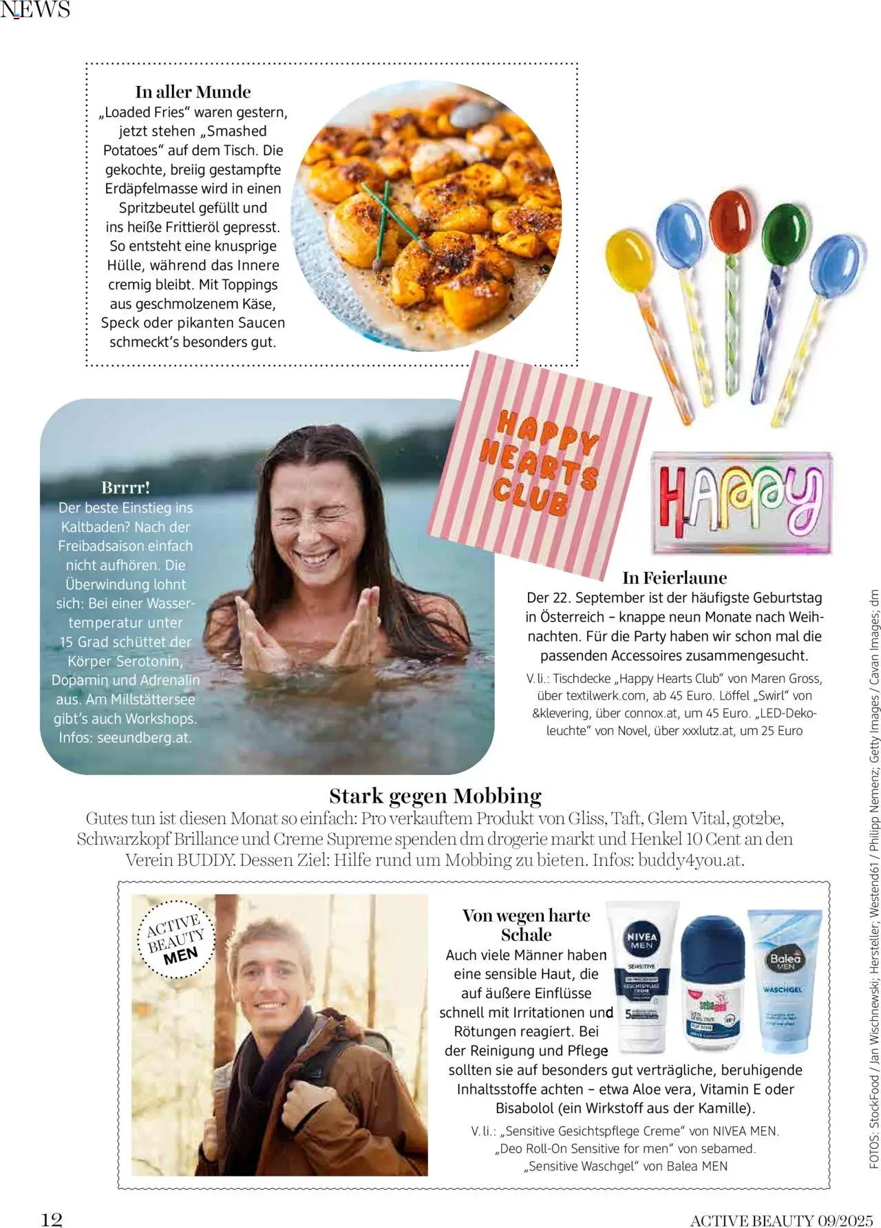 dm drogerie markt Active Beauty Magazin 09/2025 gültig ab 10.09.2025 | Seite: 12 | Produkte: Wasser, Huile à frire, Creme