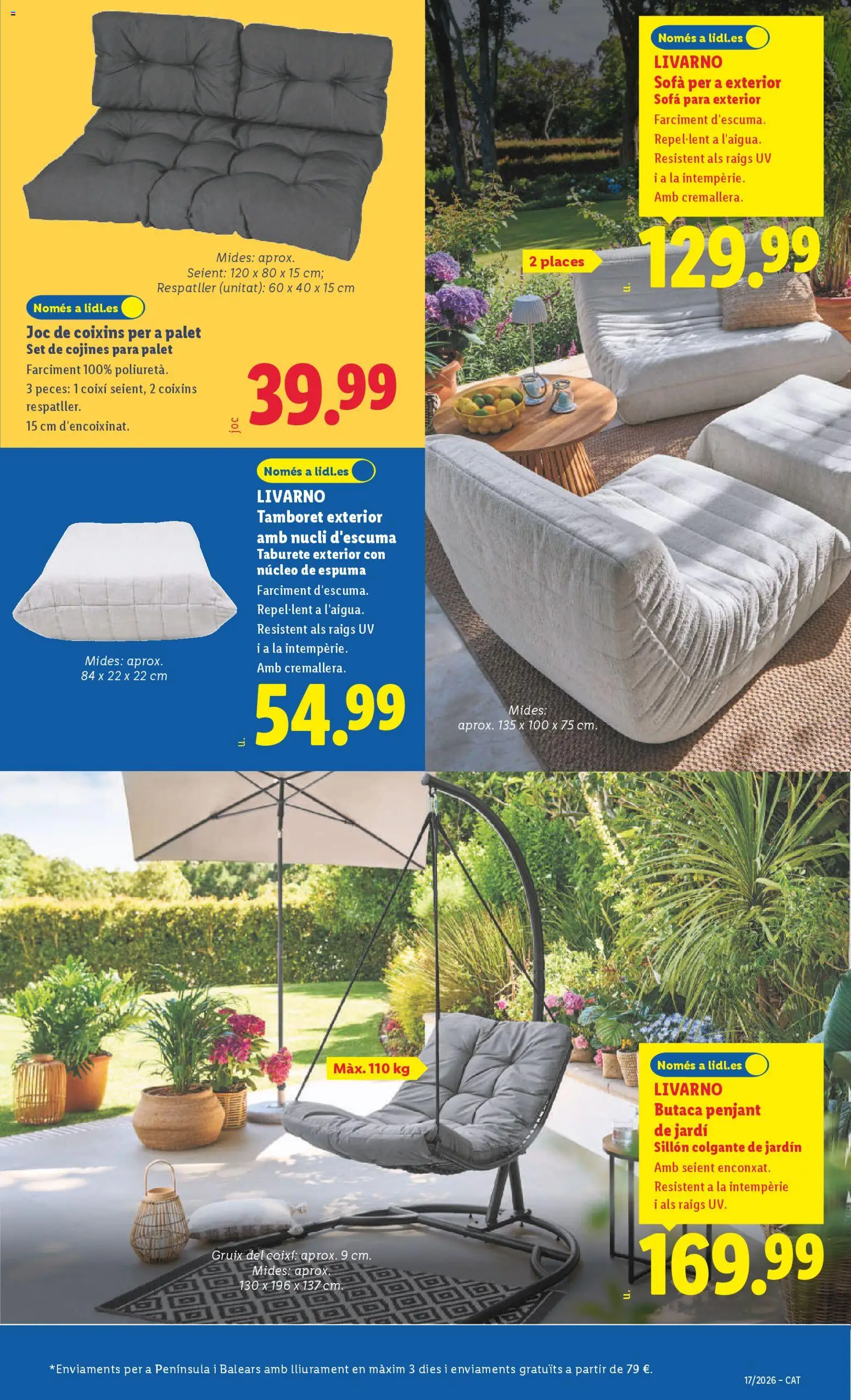 Lidl folleto de bazar │ válido desde el 20.04.2026 | Página: 3 | Productos: Taburete, Sofá, Sillón