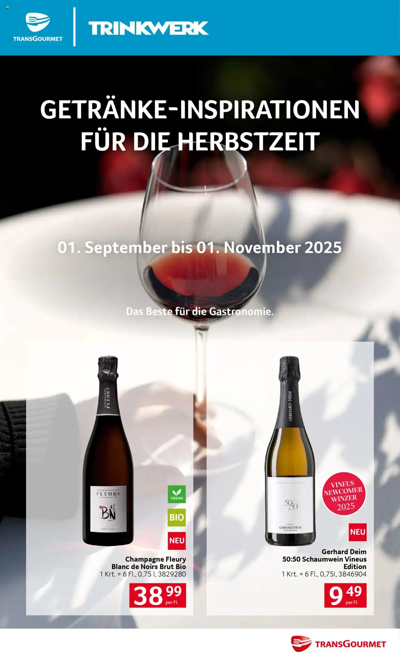 Transgourmet Trinkwerk Herbst gültig ab 01.09.2025 | Seite: 1