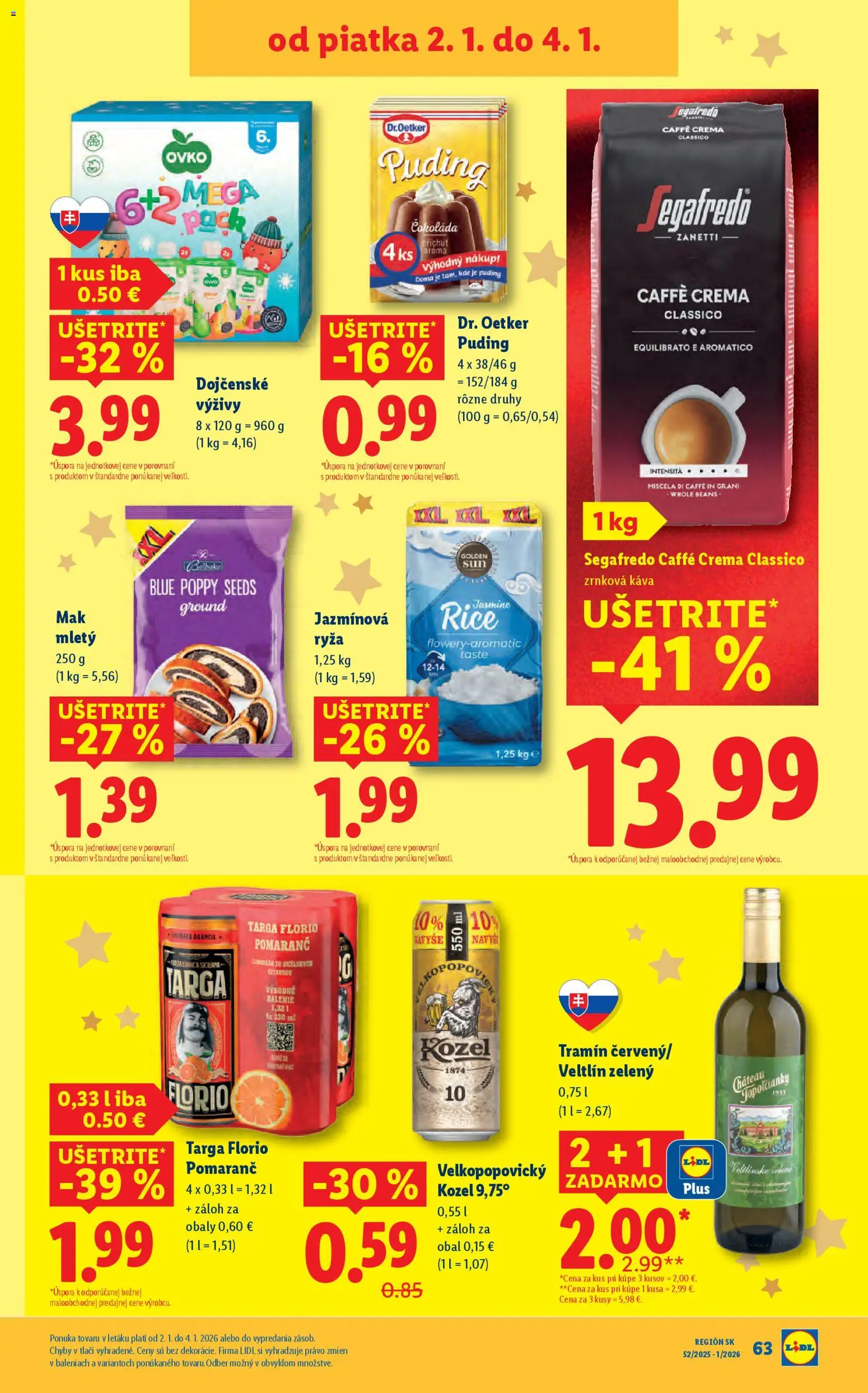 Nové Lidl akcie – leták je platný od 02.01.2026 | Strana: 11 | Produkty: Káva, Ryža, Mak, Zrnková káva