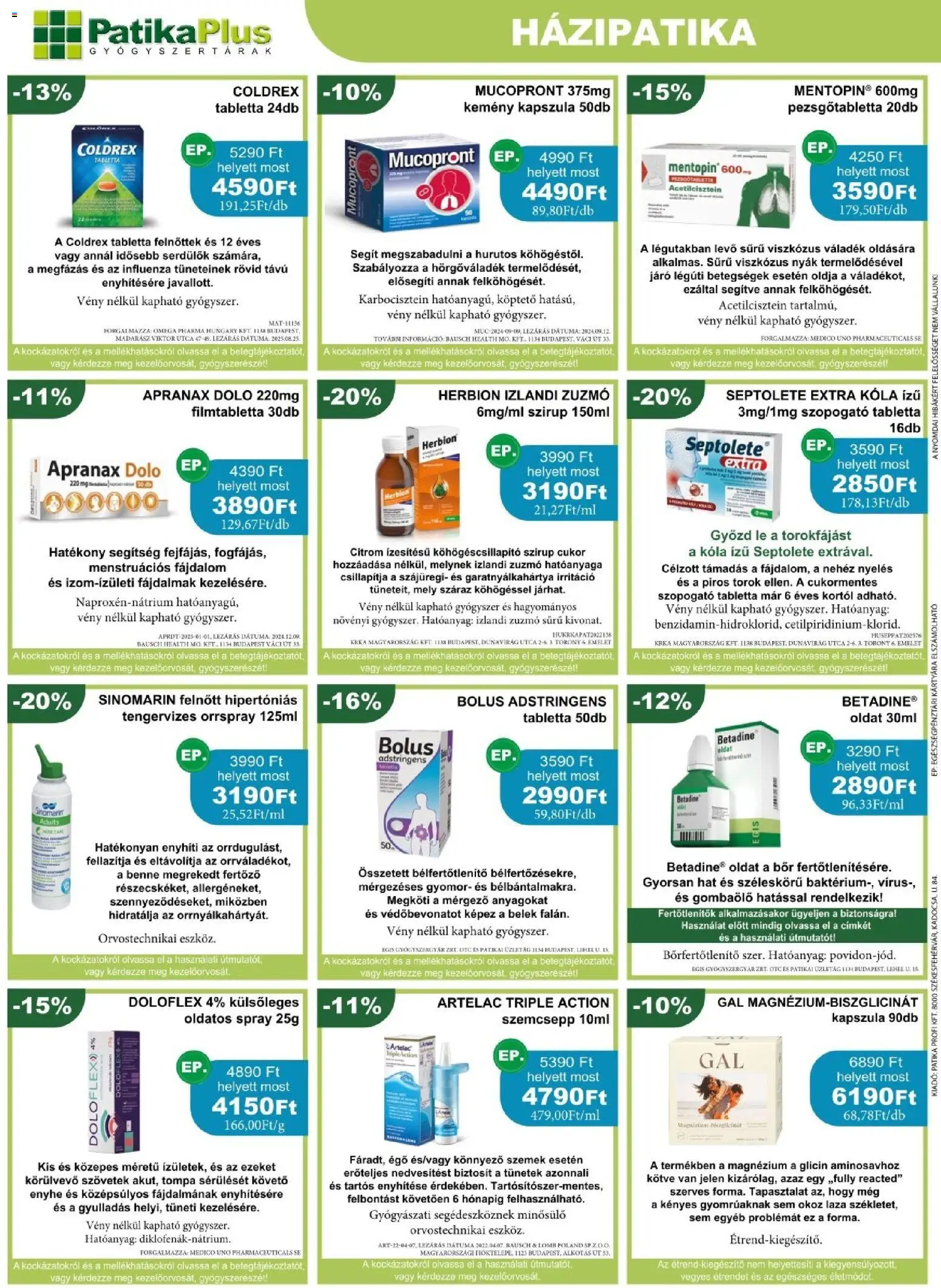 PatikaPlus akciós ujság - amely érvényes a következő dátumtól: 01.03.2026 | Oldal: 2 | Termékek: Pezsgőtabletta, Bor, Cukor, Citrom