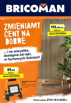Pogląd oferty "Bricoman Gazetka" - ważna od 27.10.2025