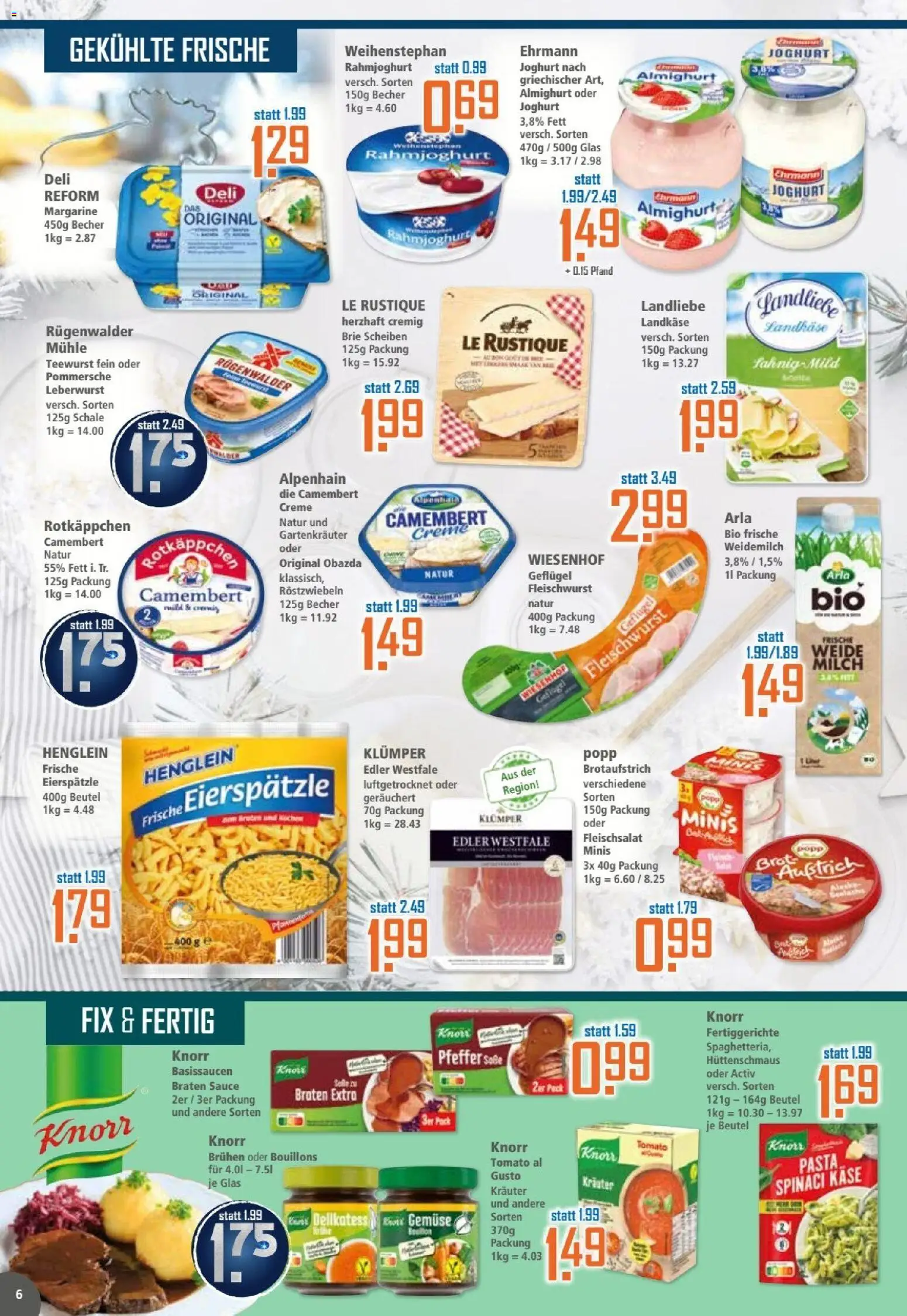 Klaas & Kock Prospekt – gültig ab 01.12.2025 | Seite: 6 | Produkte: Knorr, Pfeffer, Fertiggerichte, Rotkäppchen