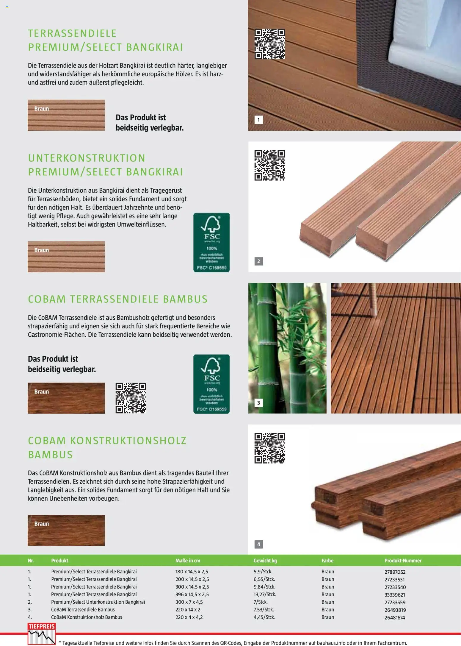 Bauhaus Gartenbaumaterialien 2026 – gültig ab 02.03.2026 | Seite: 190 | Produkte: Gewicht