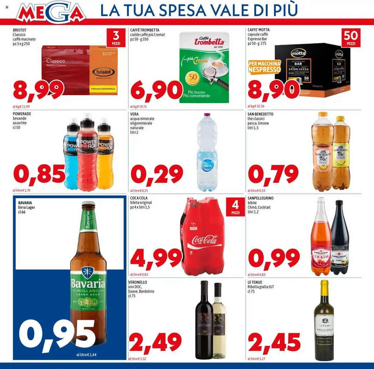 Volantino Mega del 02.10.2025 | Pagina: 10 | Prodotti: Caffè, Acqua, Limone, Bibita