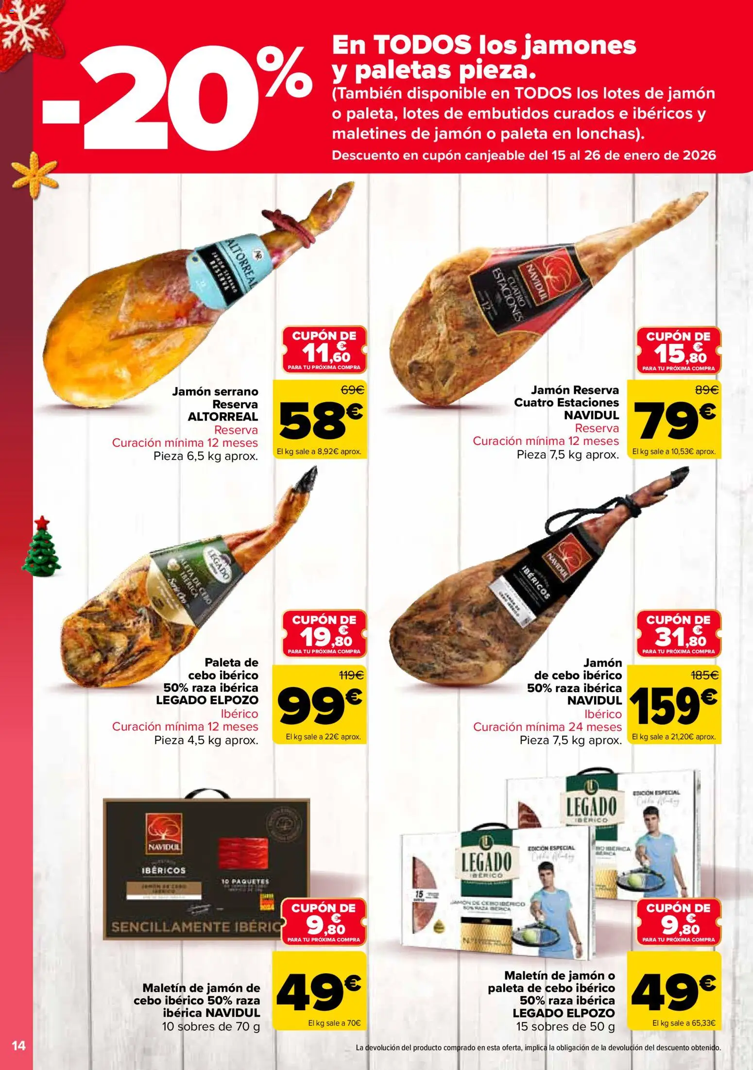 Carrefour folleto │ válido desde el 29.12.2025 | Página: 14 | Productos: Jamón serrano, Jamón, Νυχτικό