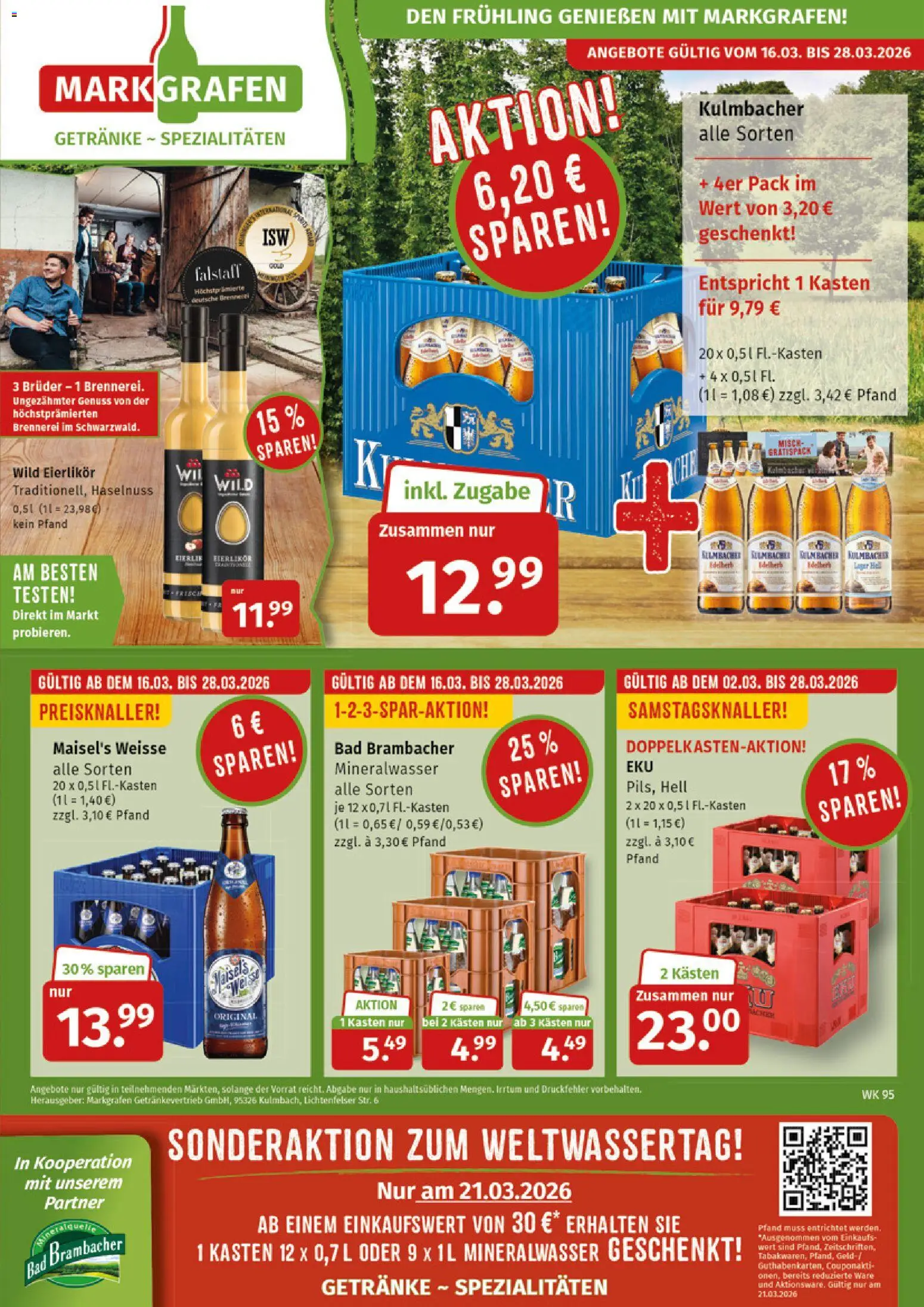 Markgrafen Prospekt – gültig ab 16.03.2026 | Seite: 1 | Produkte: Bad, Mineralwasser