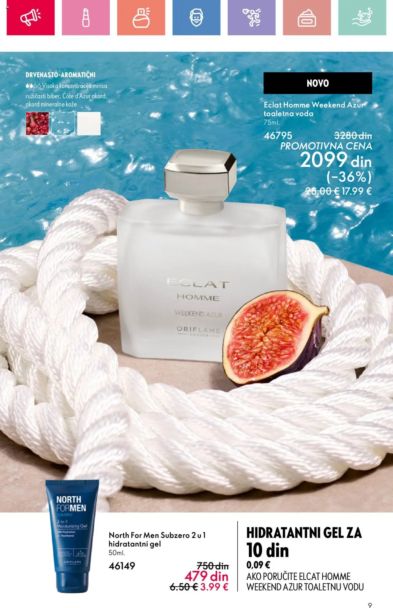 Oriflame katalog - važi od 22.06.2025 | Strana: 9 | Proizvode: Toaletna voda, Voda