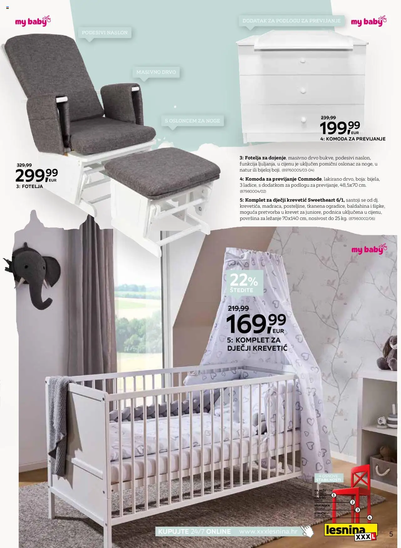 Lesnina katalog | vrijedi od 30.09.2025 | Stranica: 5 | Proizvodi: Krevet, Komoda, Fotelja