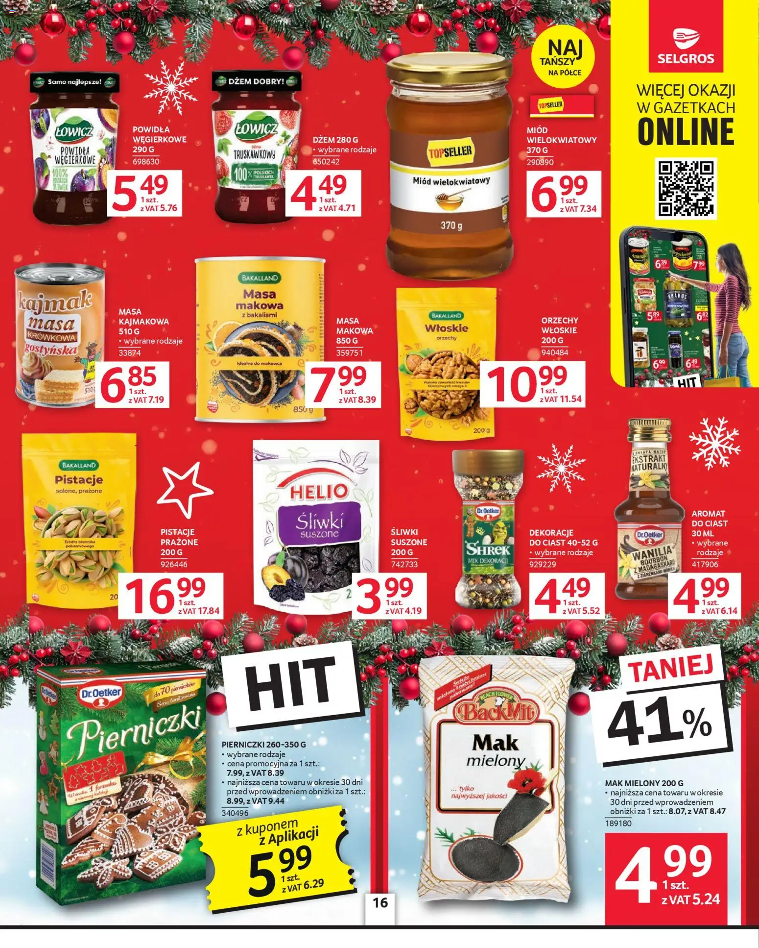 Selgros cash&carry Gazetka od 04.12.2025 | Strona: 16 | Produkty: Mak, Bourbon, Mak mielony, Śliwki