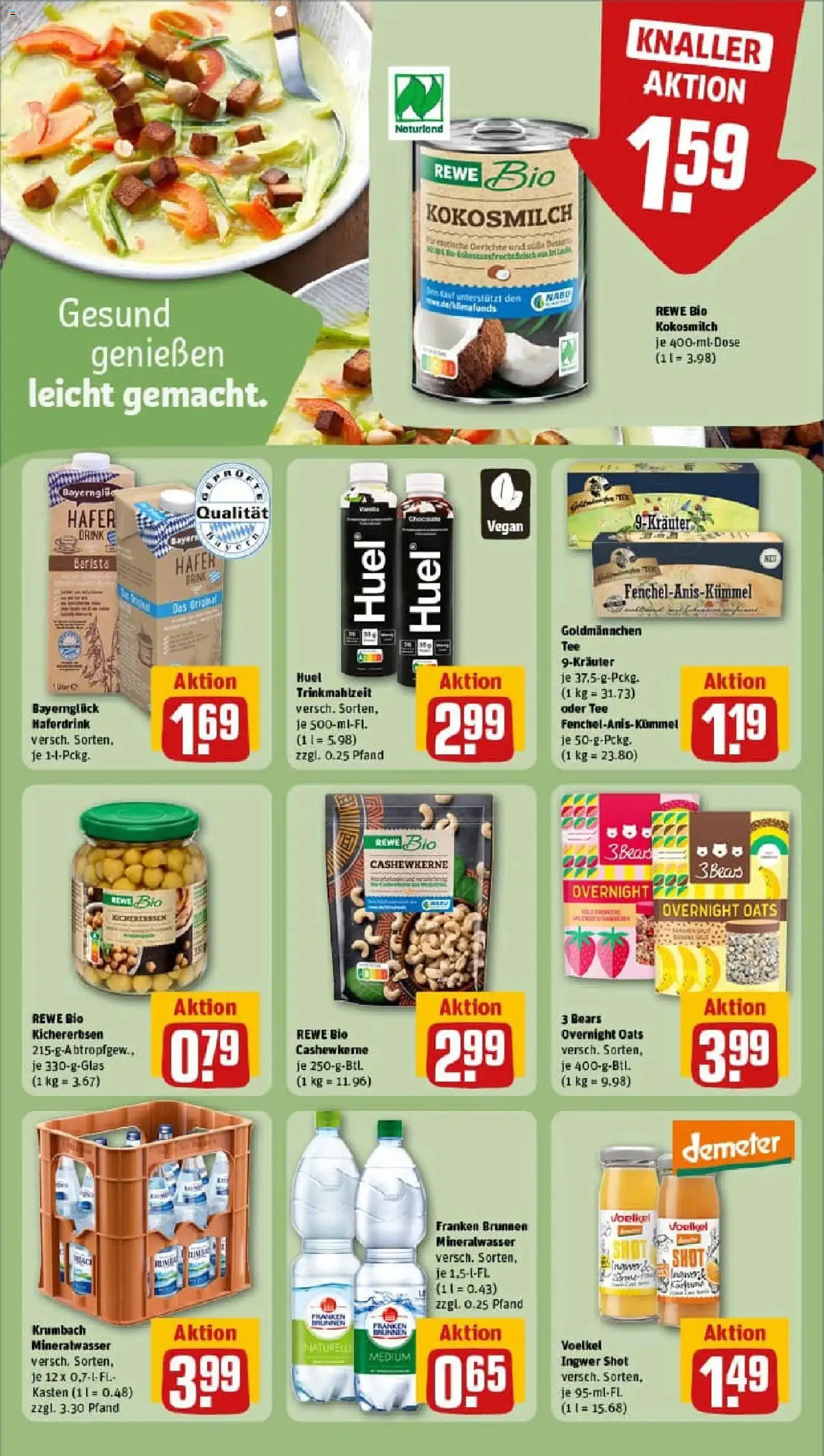 Rewe prospekt Ottobeuren	 – gültig ab 11.01.2026 | Seite: 21 | Produkte: Mineralwasser, Haferdrink, Tee