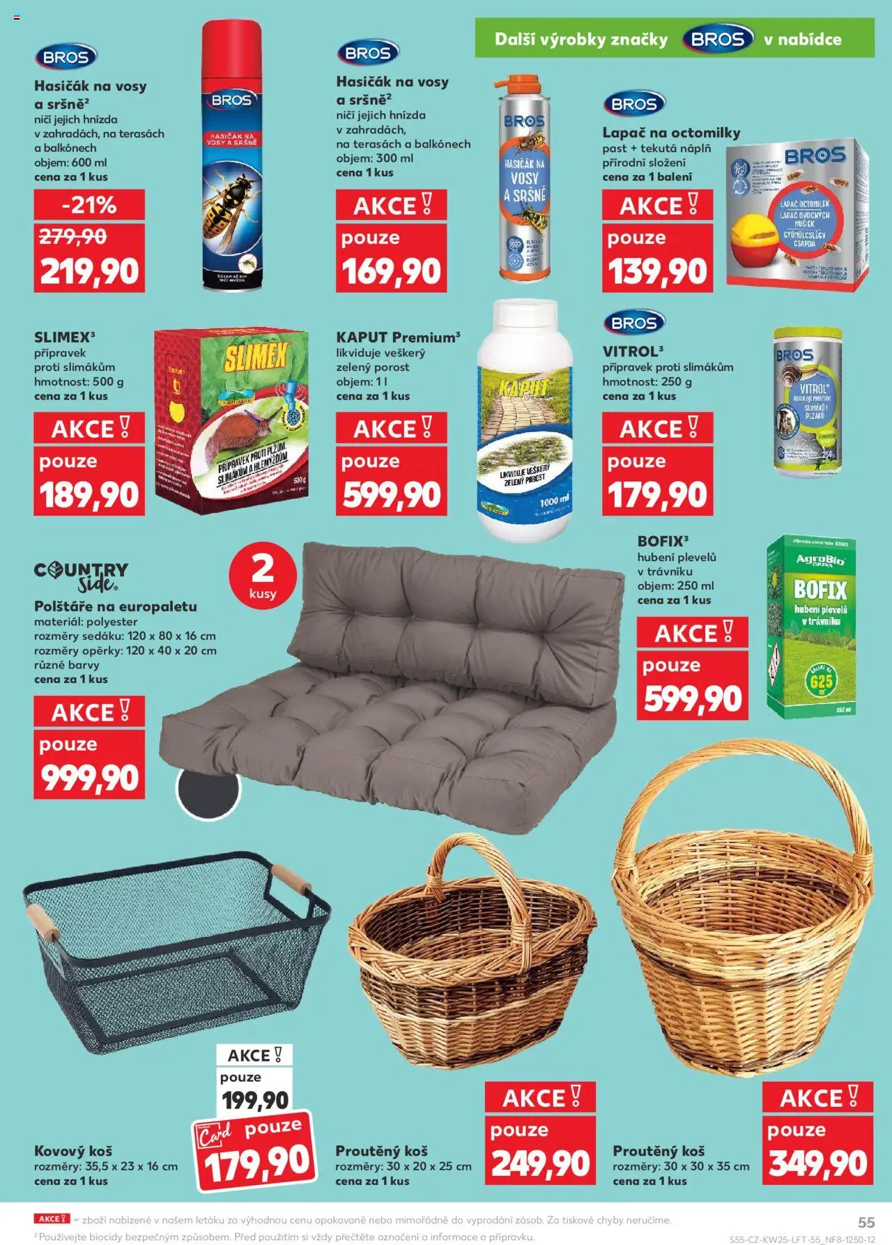 Kaufland leták od 18.06.2025 | Strana: 55 | Produkty: Polštáře, Koš, Barvy