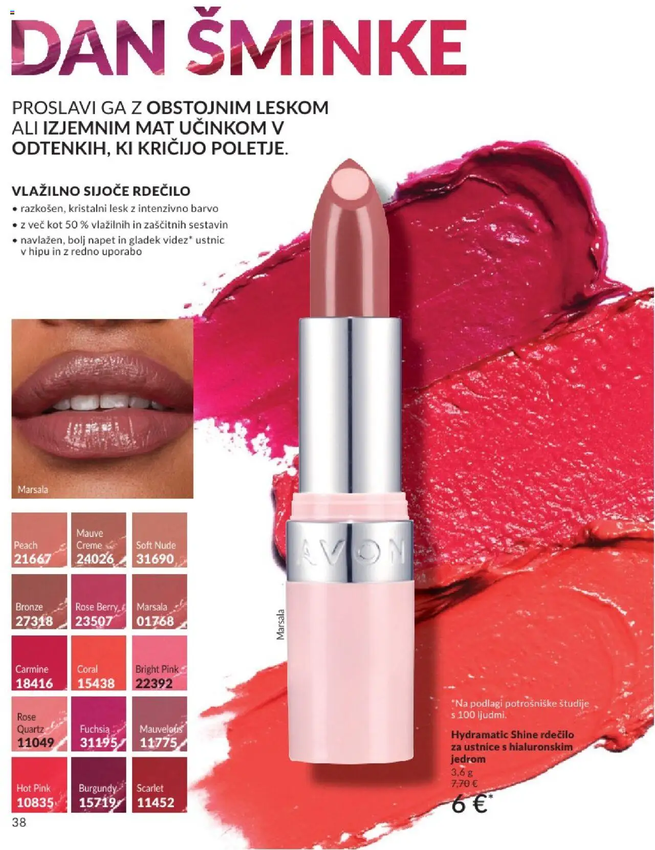 Avon katalog │ velja od 01.07.2025 | Stran: 38 | Izdelki: Rdecilo za ustnice