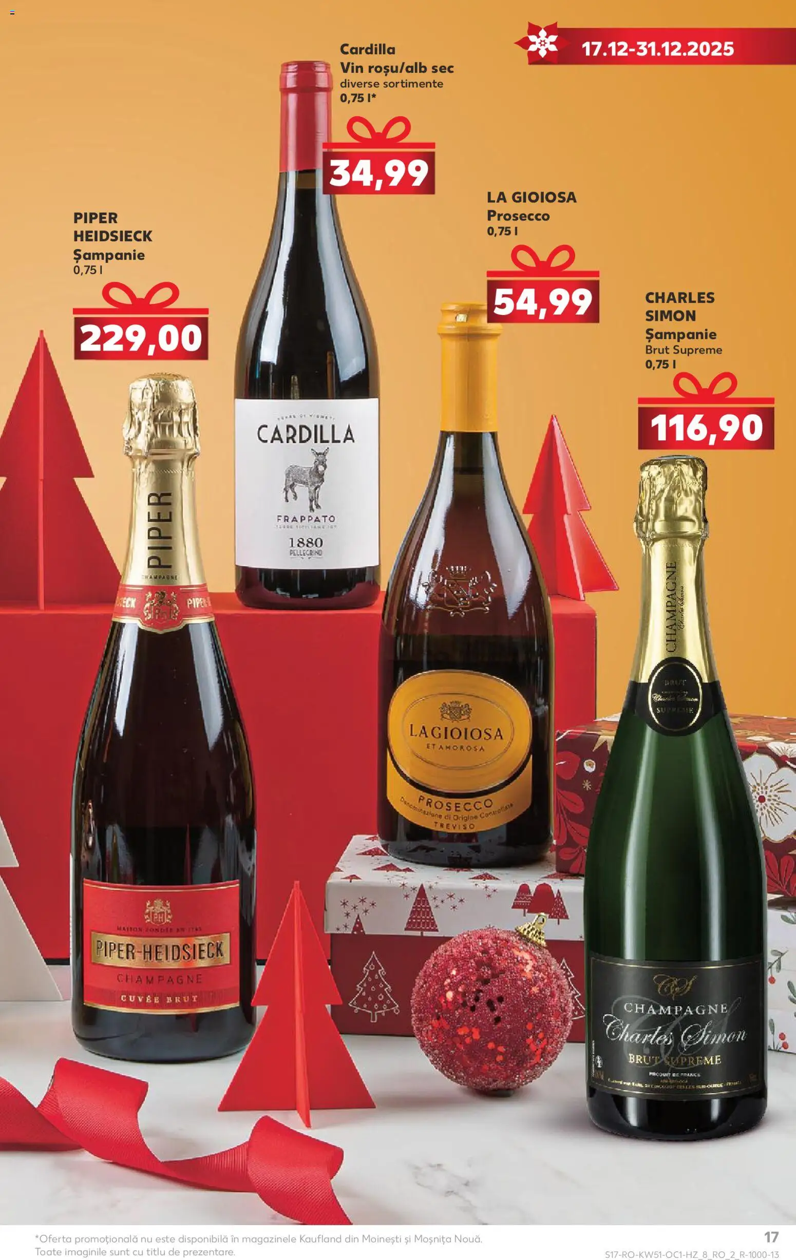 Noul catalog Kaufland – valabil de la 17.12.2025 | Pagină: 17 | Produse: Prosecco, Vin, Piper