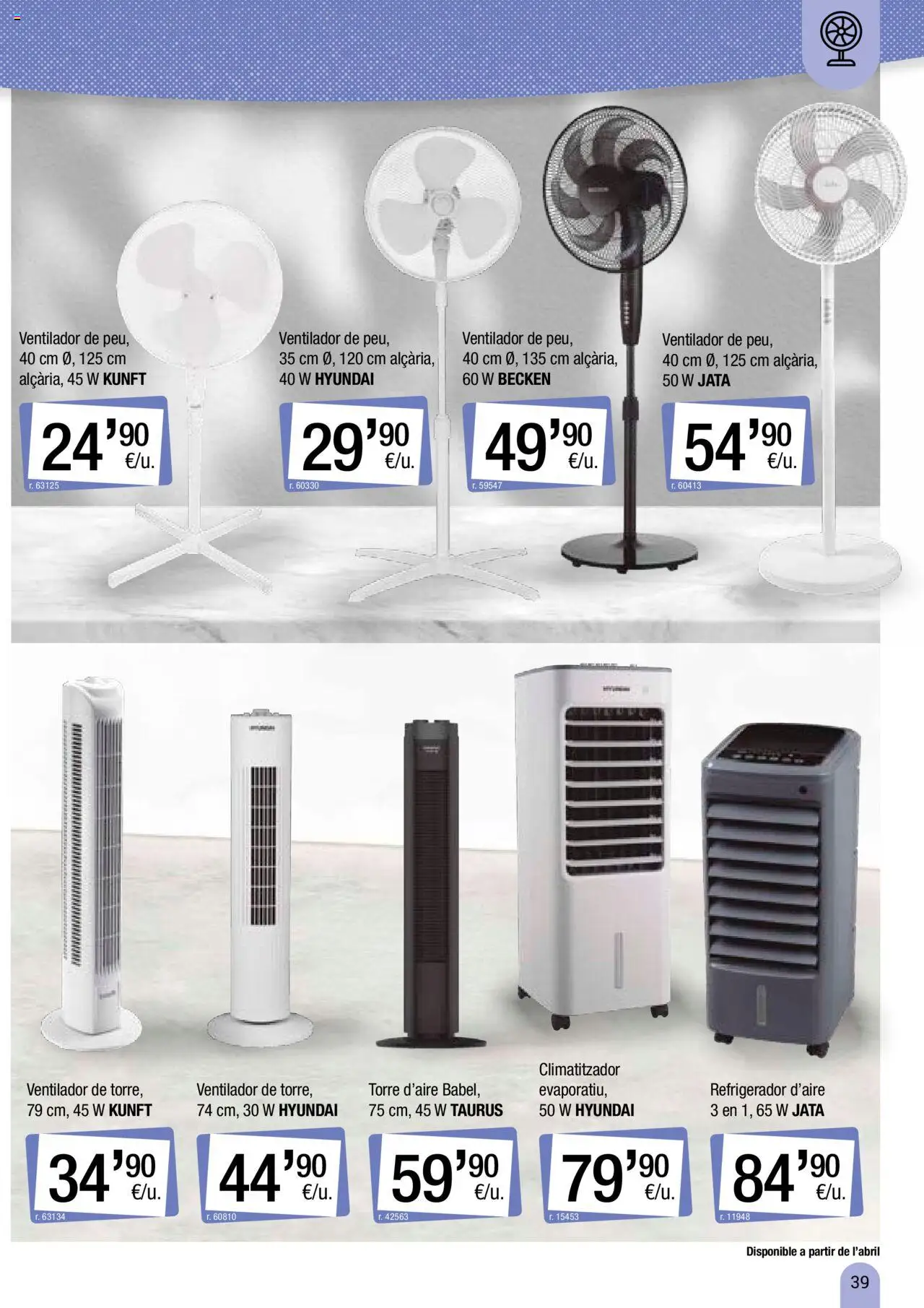 Bonpreu - Catálogo de camping y jardín │ válido desde el 18.03.2025 | Página: 39 | Productos: Refrigerador, Ventilador