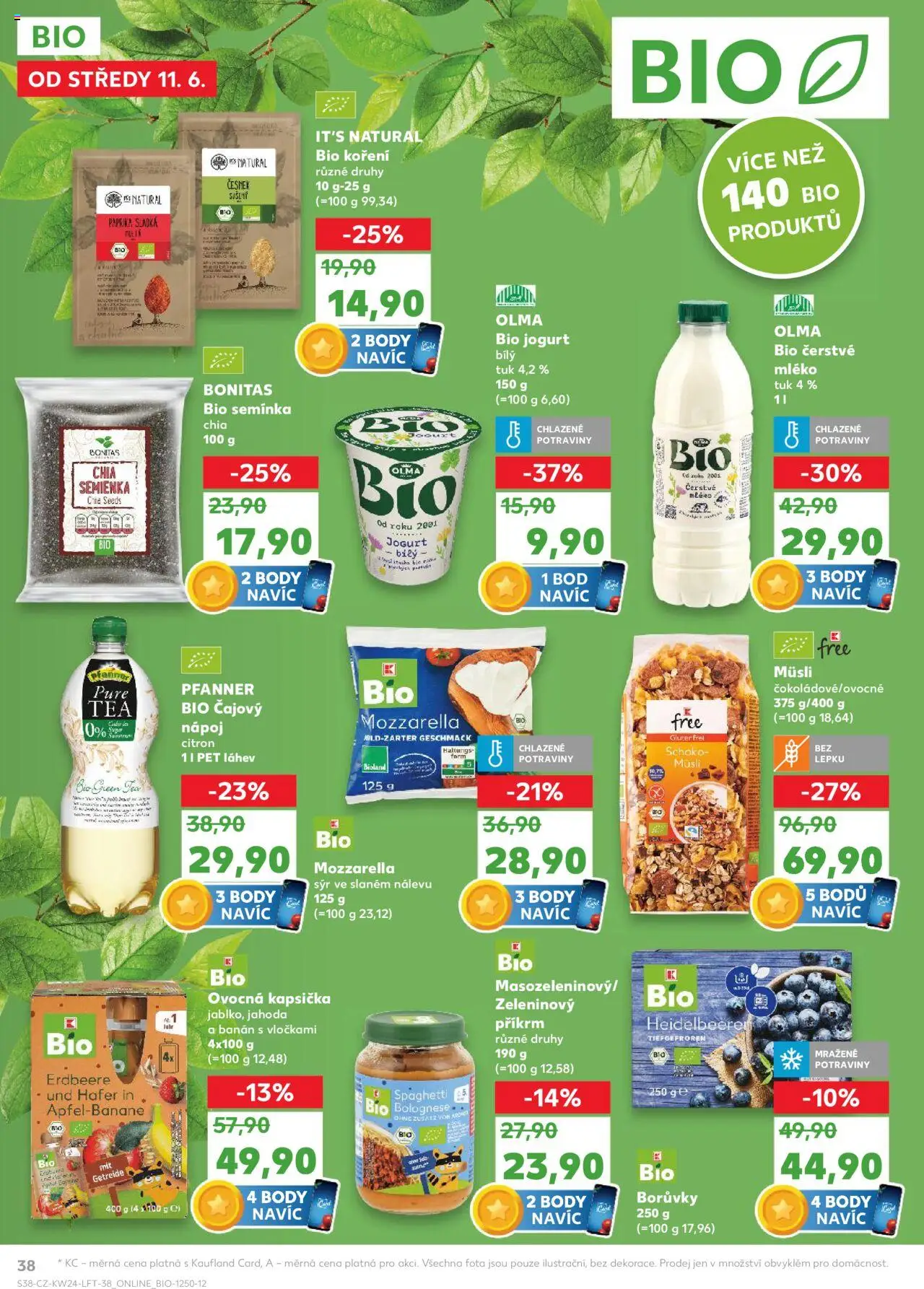Kaufland leták - Chomutov od 11.06.2025 | Strana: 38 | Produkty: Mléko, Sýr, Banán, Body