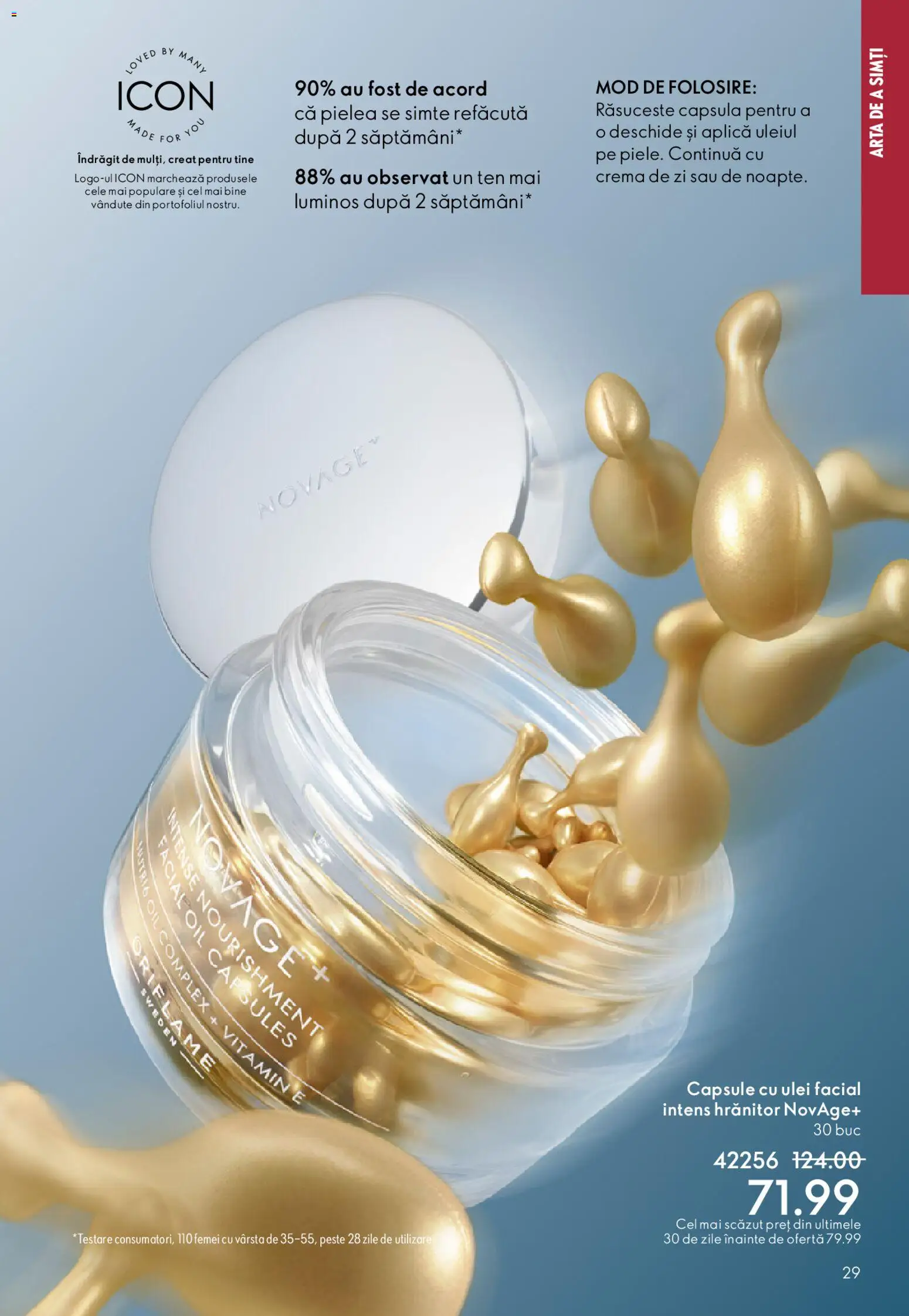 Noul catalog Oriflame – valabil de la 15.04.2026 | Pagină: 29 | Produse: Capsule cu ulei, Cremă de zi, Cremă, Ulei