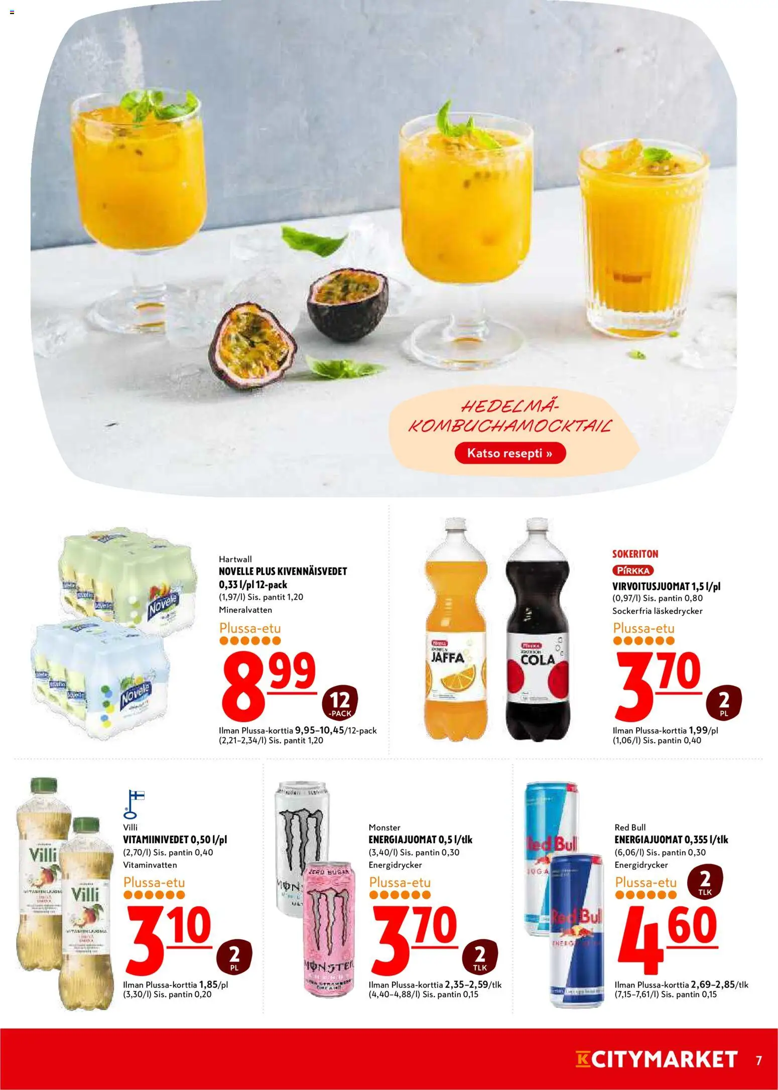 K-Citymarket tarjoukset – voimassa 20.04.2026 alkaen | Sivu: 7 | Tuotteet: Virvoitusjuomat