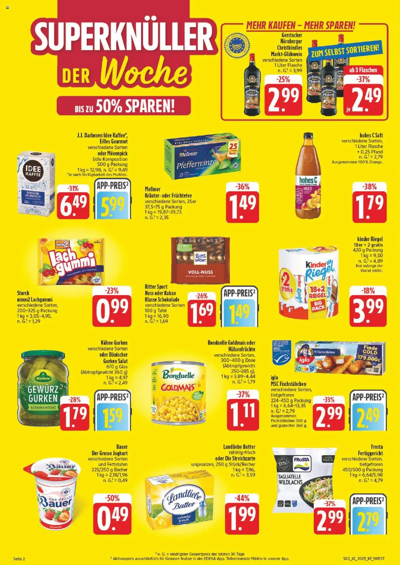 nah & gut Prospekt 	 – gültig ab 06.10.2025 | Seite: 2 | Produkte: Schokolade, Messmer, Iglo, Hohes c