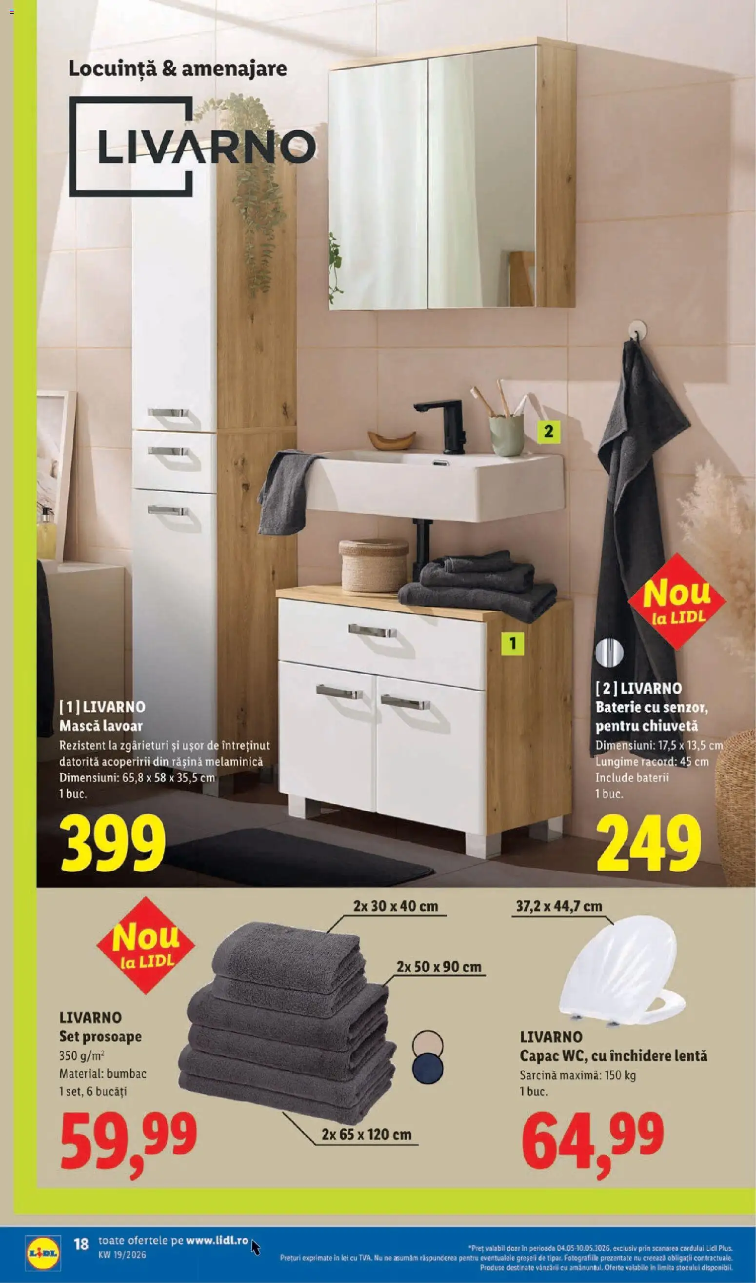 Noul catalog Lidl – valabil de la 04.05.2026 | Pagină: 18 | Produse: Chiuvetă, Lavoar, Baterie, Baterii