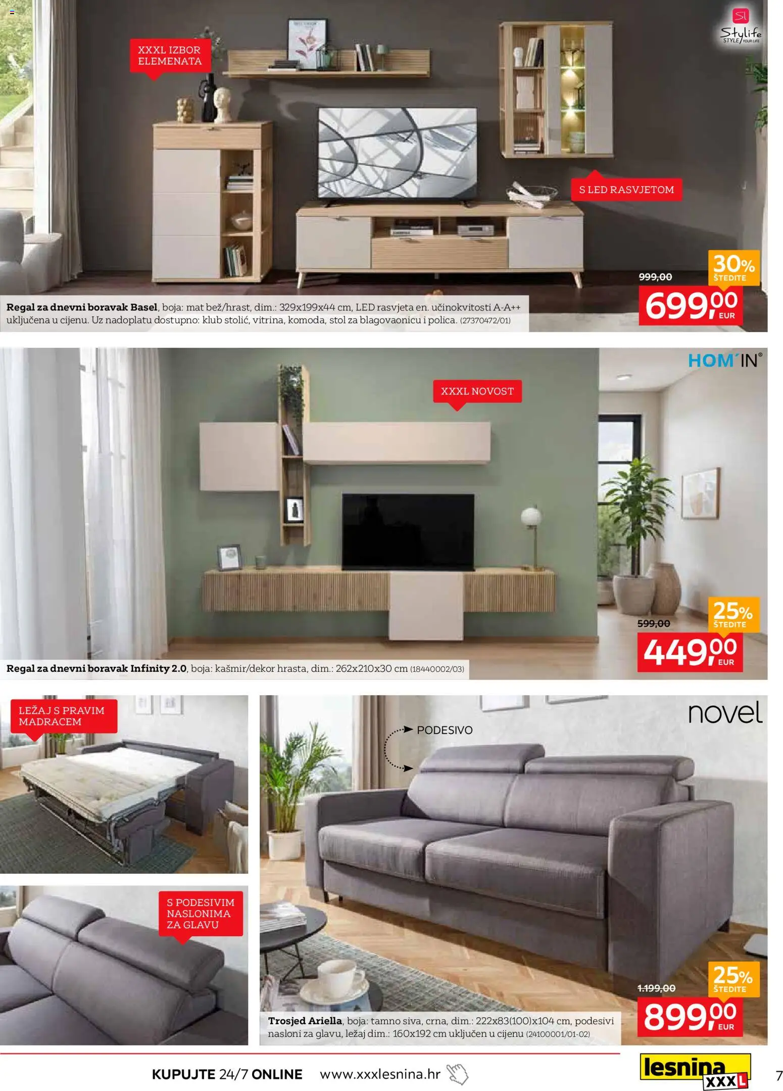 Lesnina katalog | vrijedi od 01.12.2025 | Stranica: 7 | Proizvodi: Trosjed, Stol, Rasvjeta, Regal