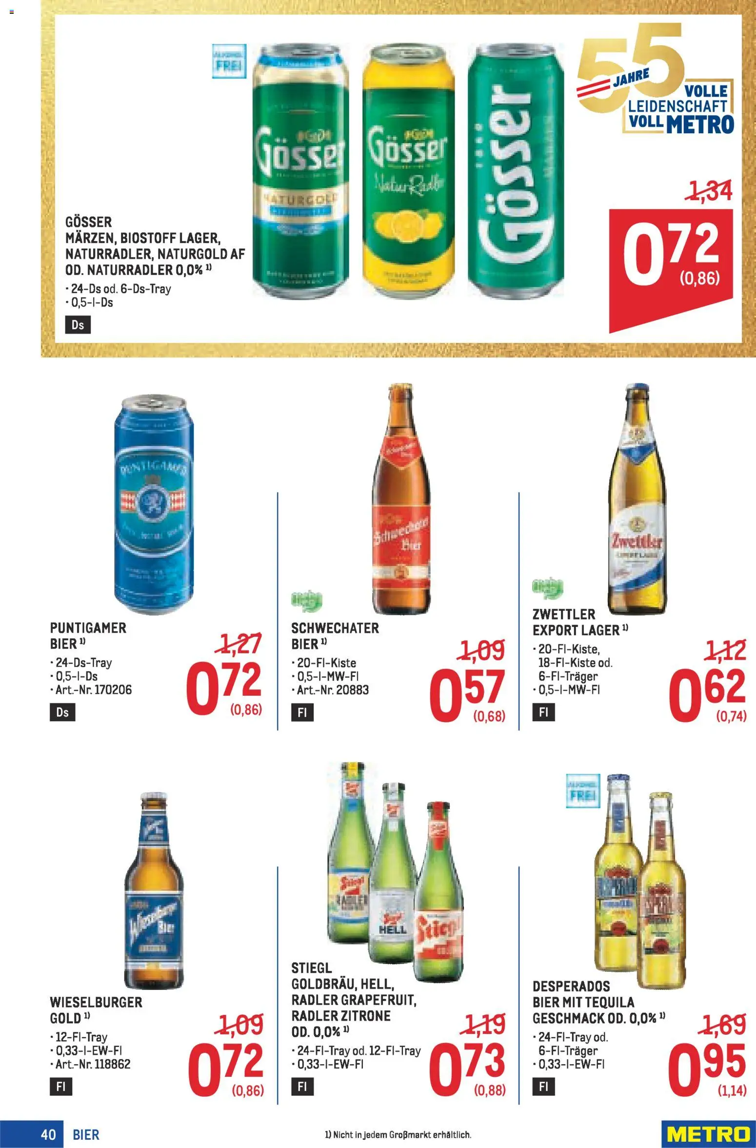 Metro angebote Profi gültig ab 30.04.2026 | Seite: 40 | Produkte: Zitrone, Radio, Bier