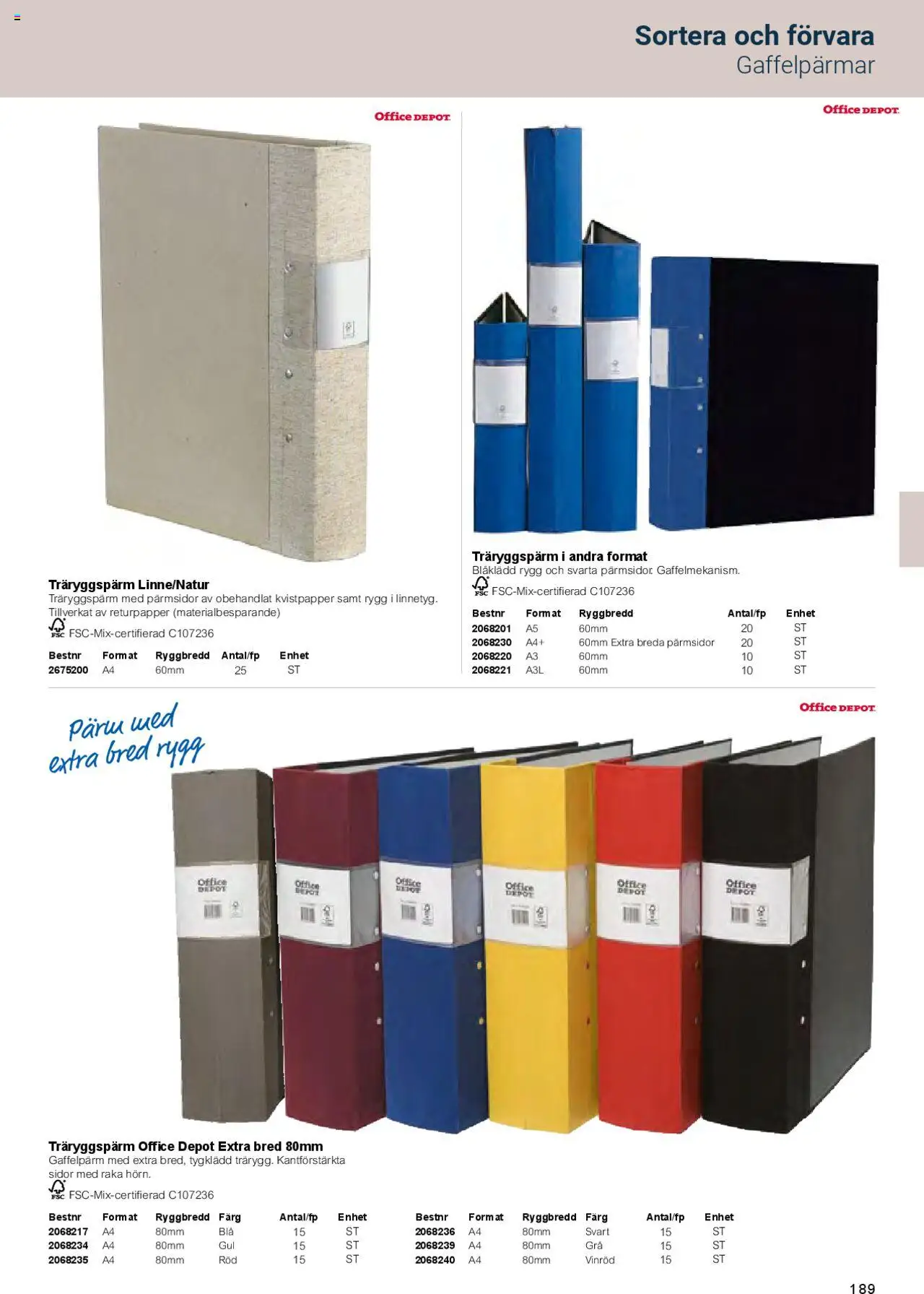Office Depot reklamblad aktuell från 01.02.2025 | Sida: 191 | Produkter: Pärm