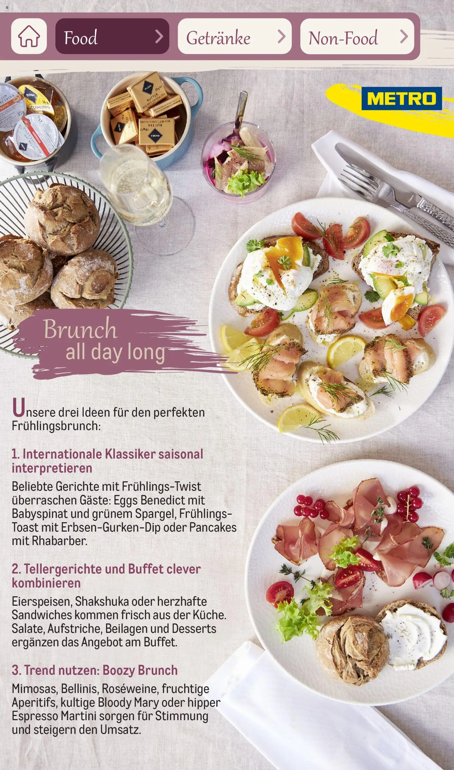 Metro Saisonkatalog Frühlingsgenuss – gültig ab 01.03.2026 | Seite: 4 | Produkte: Martini, Butter, Toast