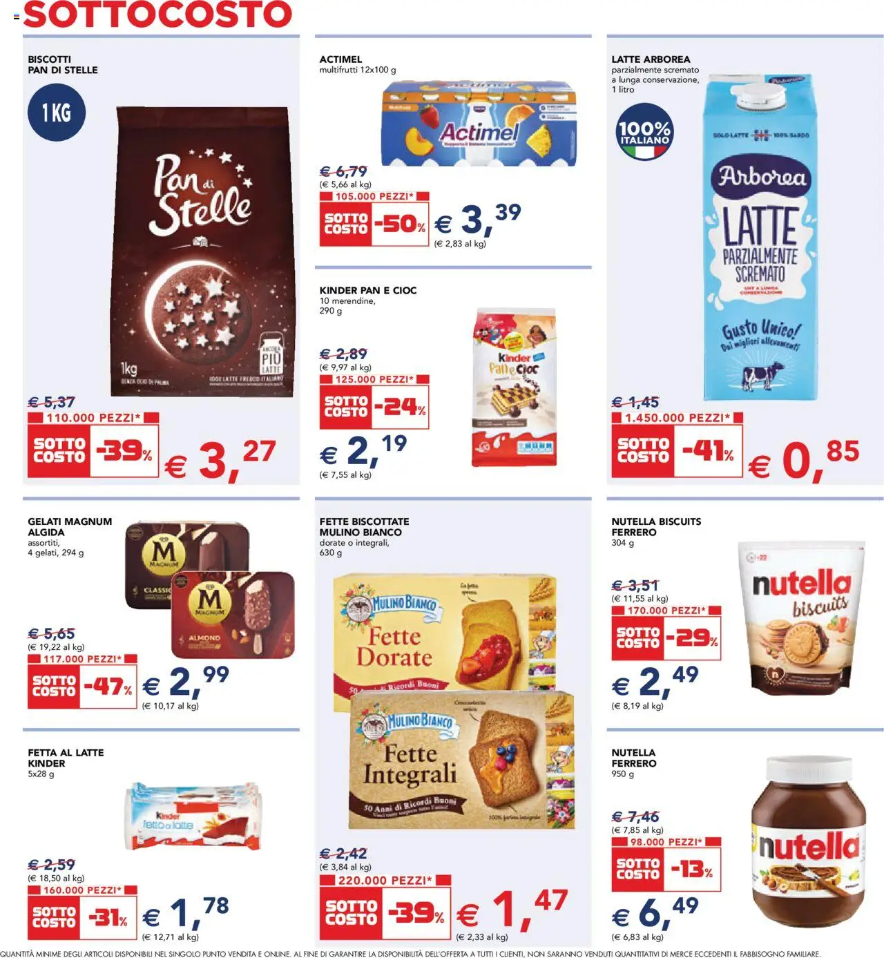 Volantino Esselunga S del 26.09.2025 | Pagina: 5 | Prodotti: Biscotti, Latte, Olio, Fette biscottate