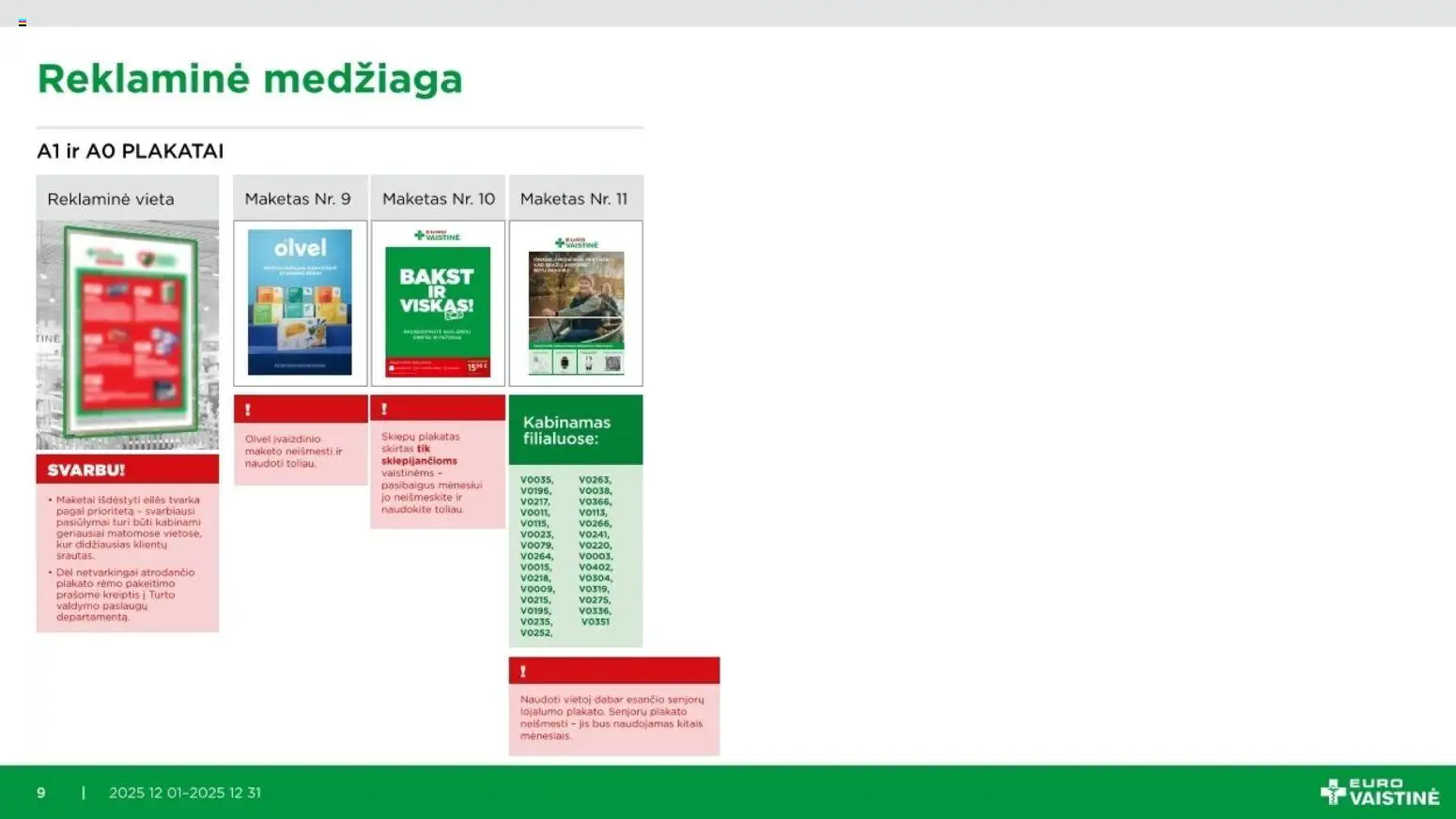 EUROVAISTINĖ akcijos nuo 01.12.2025 | Puslapis: 9