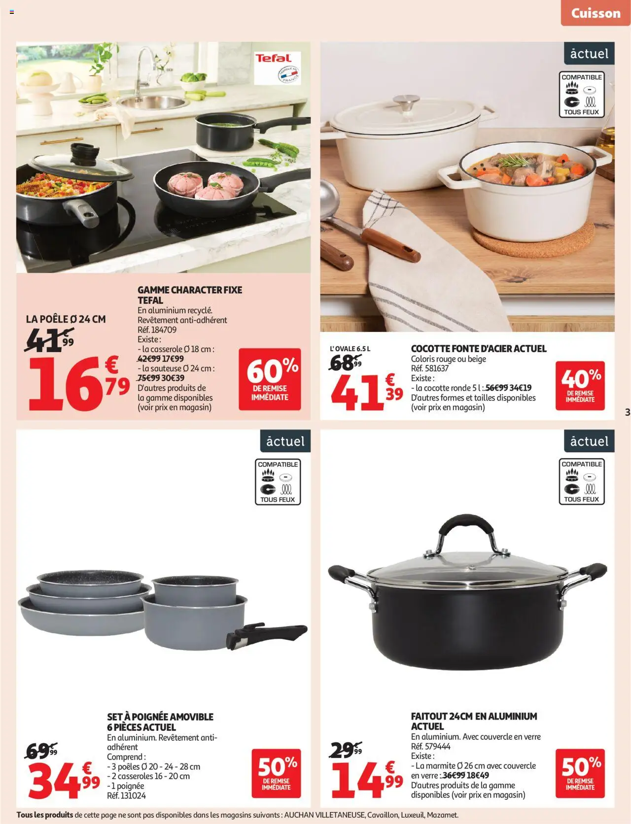  | Page: 3 | Produits: Poêle, Casseroles, Tefal, Cocotte fonte