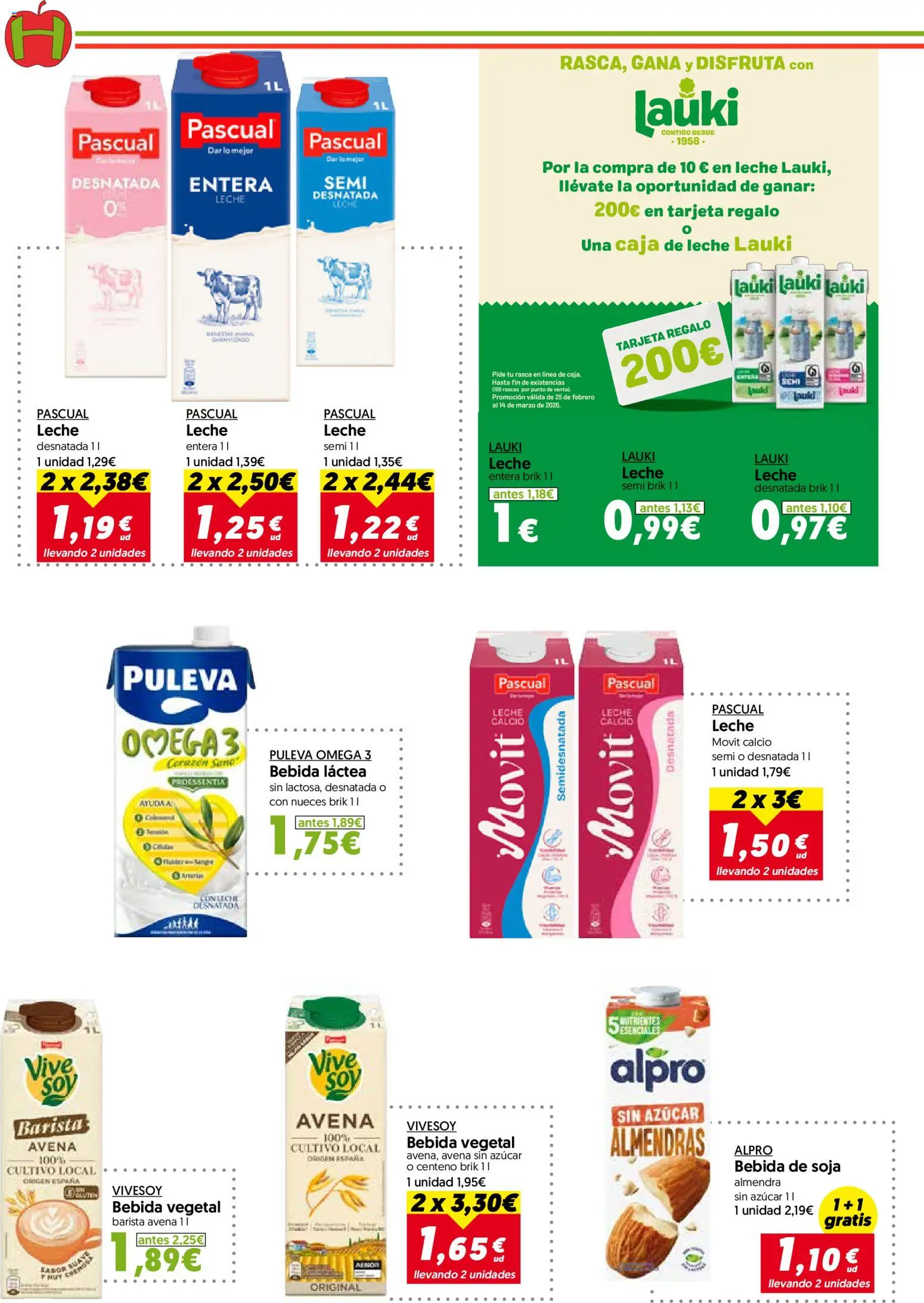 Hiper Usera folleto │ válido desde el 25.02.2026 | Página: 10 | Productos: Δοχείο φοντί, Leche, Bebida de soja, Caja